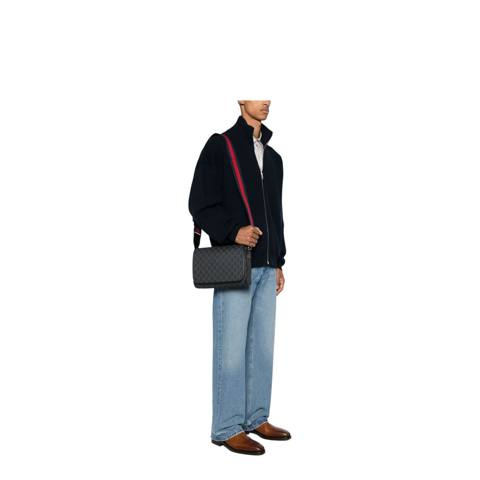 Black Medium Crossbody Bag - Image 4