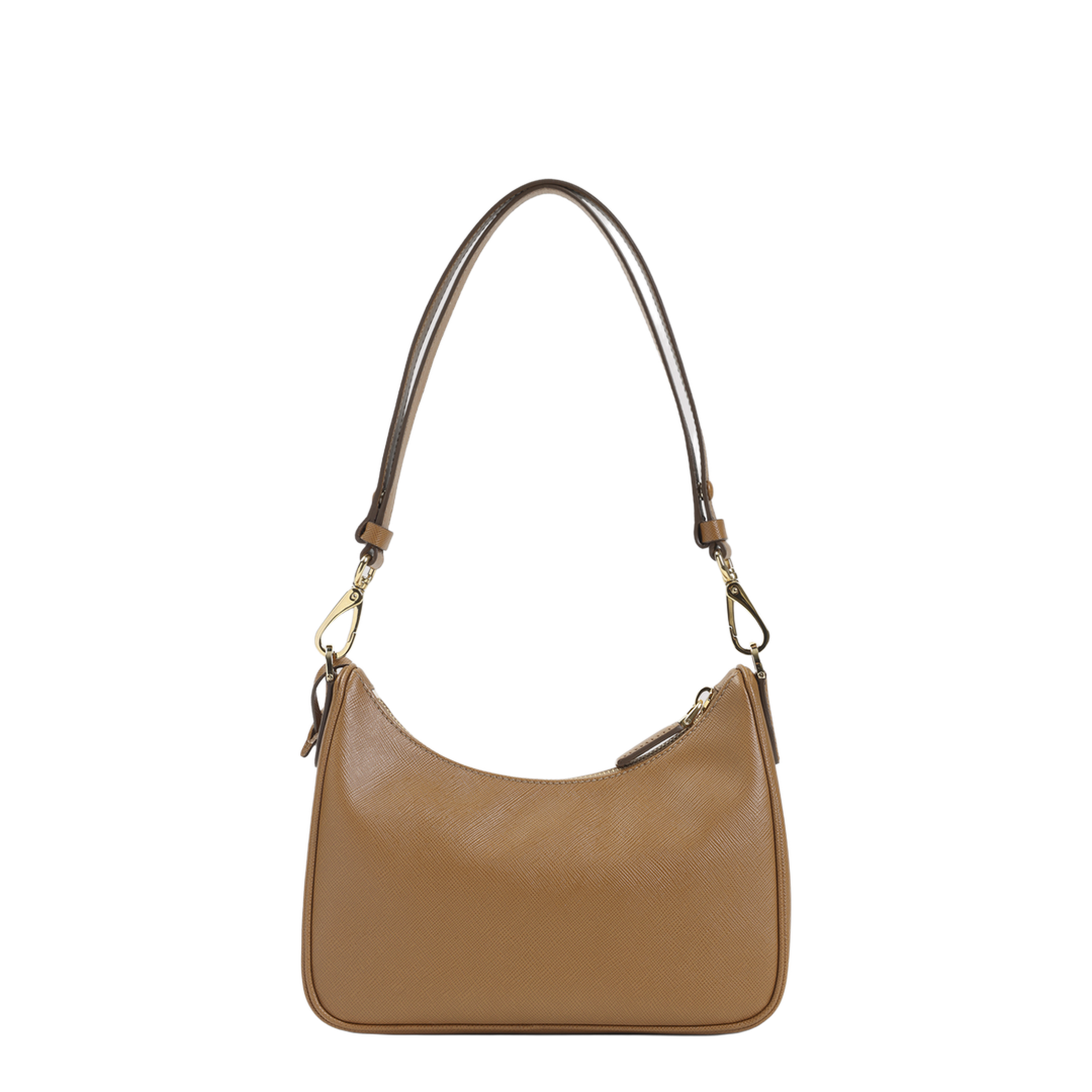 Re-Edition Mini Saffiano Leather Shoulder Bag - Caramel - Image 4