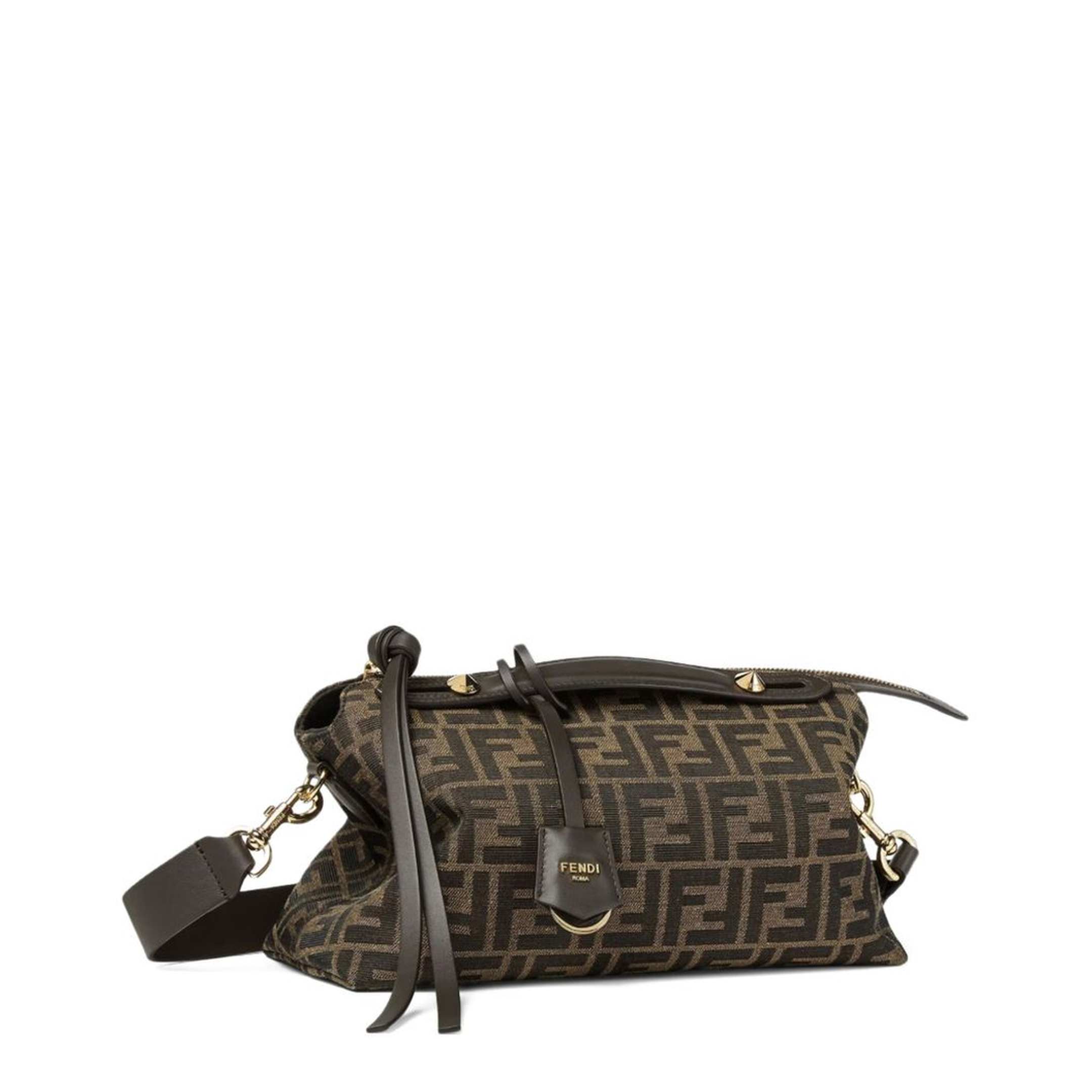 By The Way Medium Jacquard Shoulder Bags - Brown - Image 3