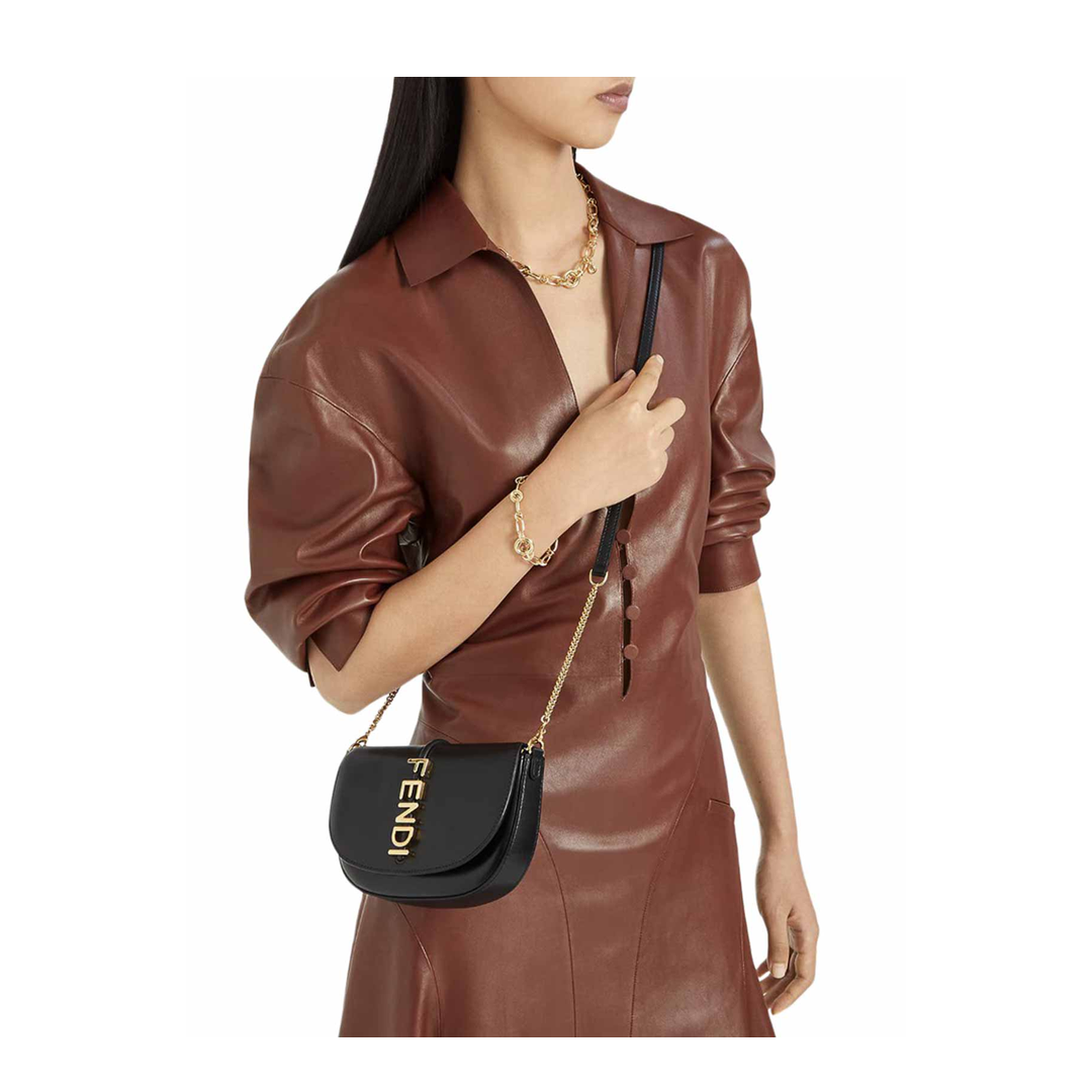 Fendigraphy Wallet on Chain
Black leather wallet - Image 2