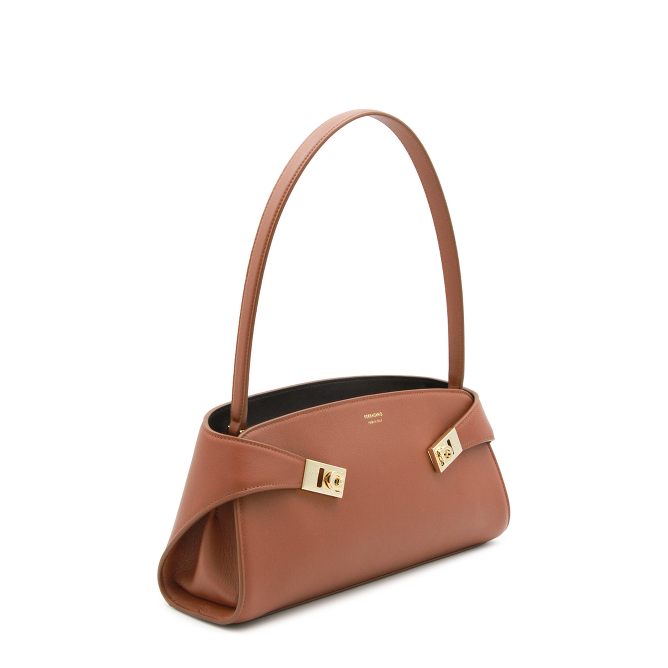 Hug Calfskin Shoulder Bag - Black - Image 3