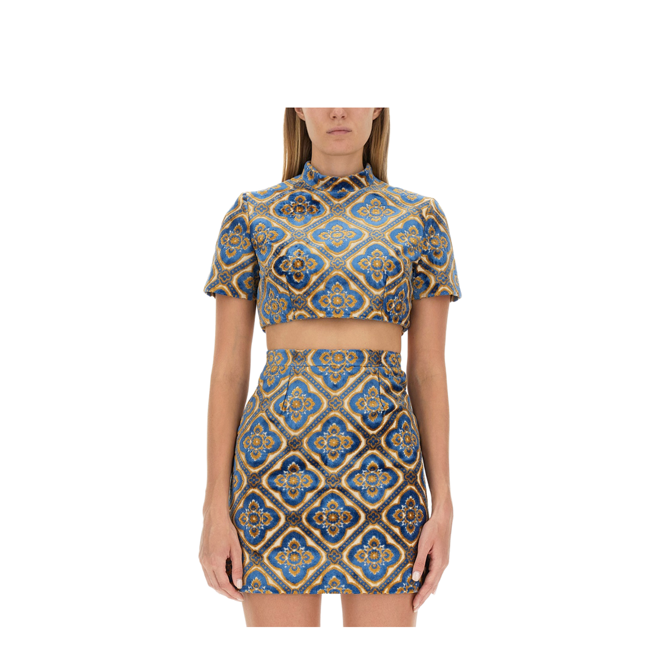 Printed Cropped Top - Image 1