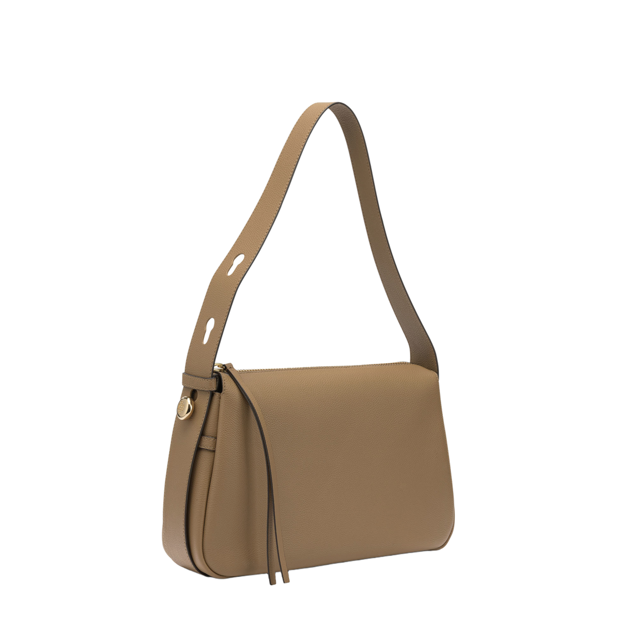 Romy Pebbled Leather Crossbody - Tiramisu - Image 2