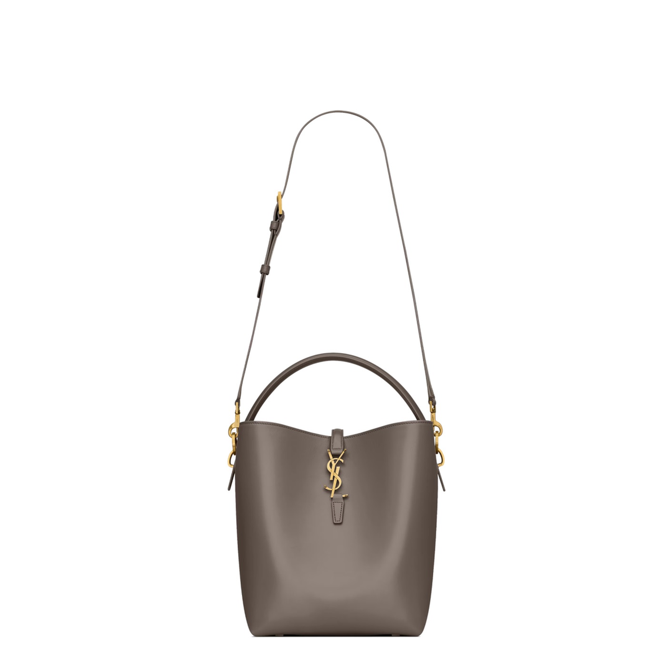 LE 37 Shiny Leather Shoulder Bags - Grey - Image 2