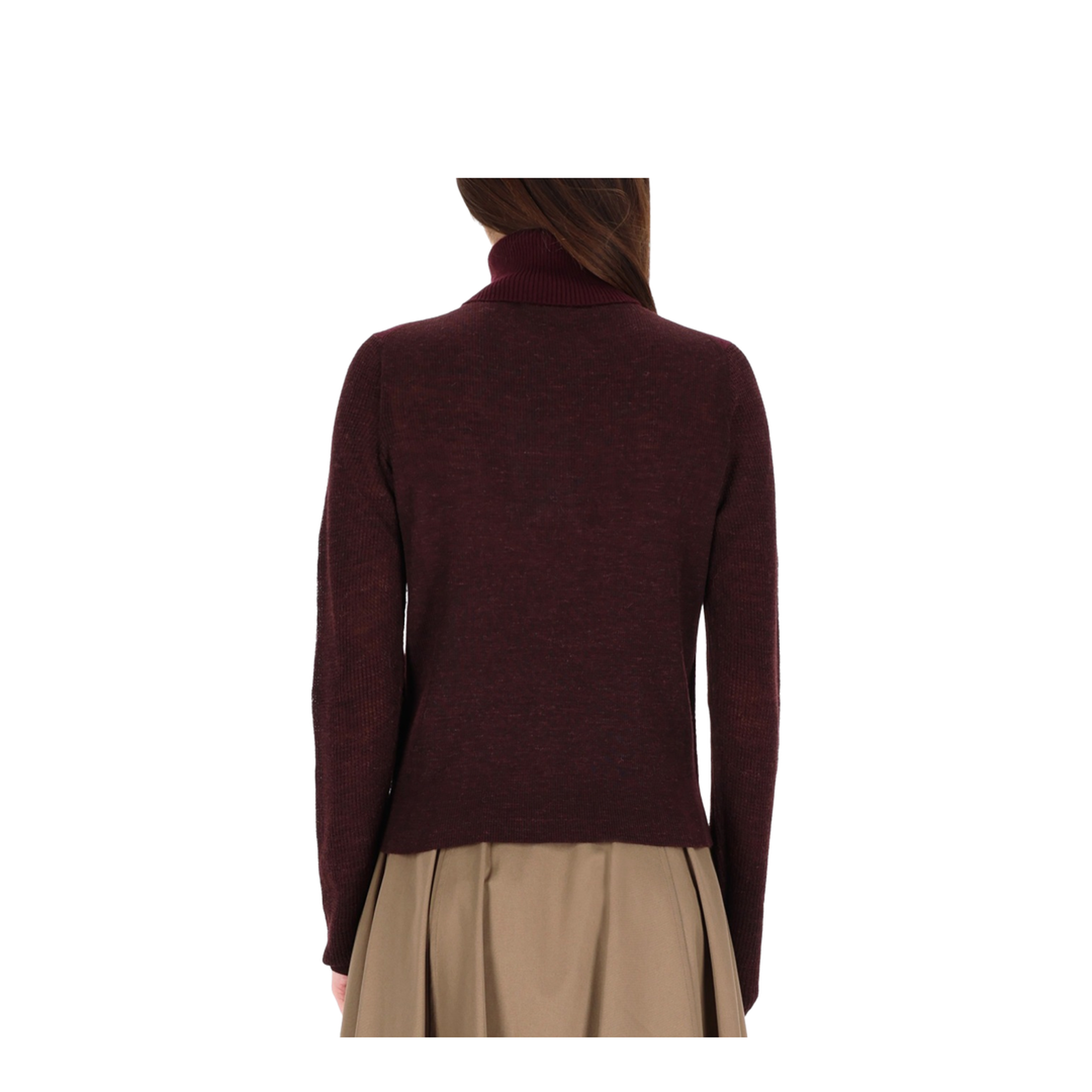 Wool Blend Sweater - Dark Red - Image 3