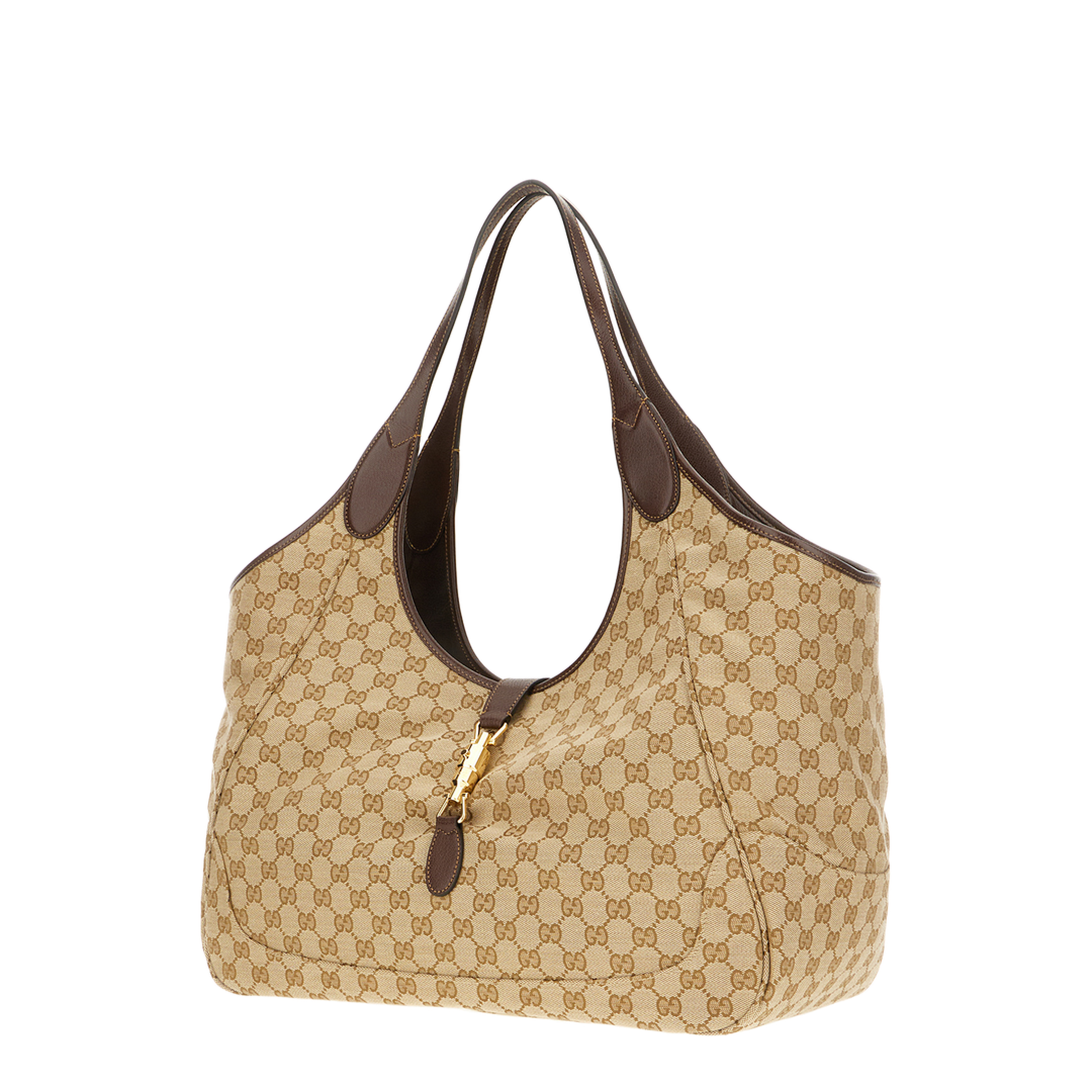 Mercato Large Canvas Tote - Sand and Dark Brown - Image 2