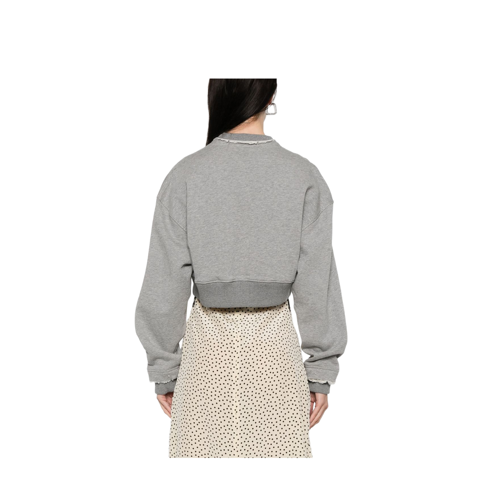 Logo Cotton Cropped Sweatshirt - Image 5