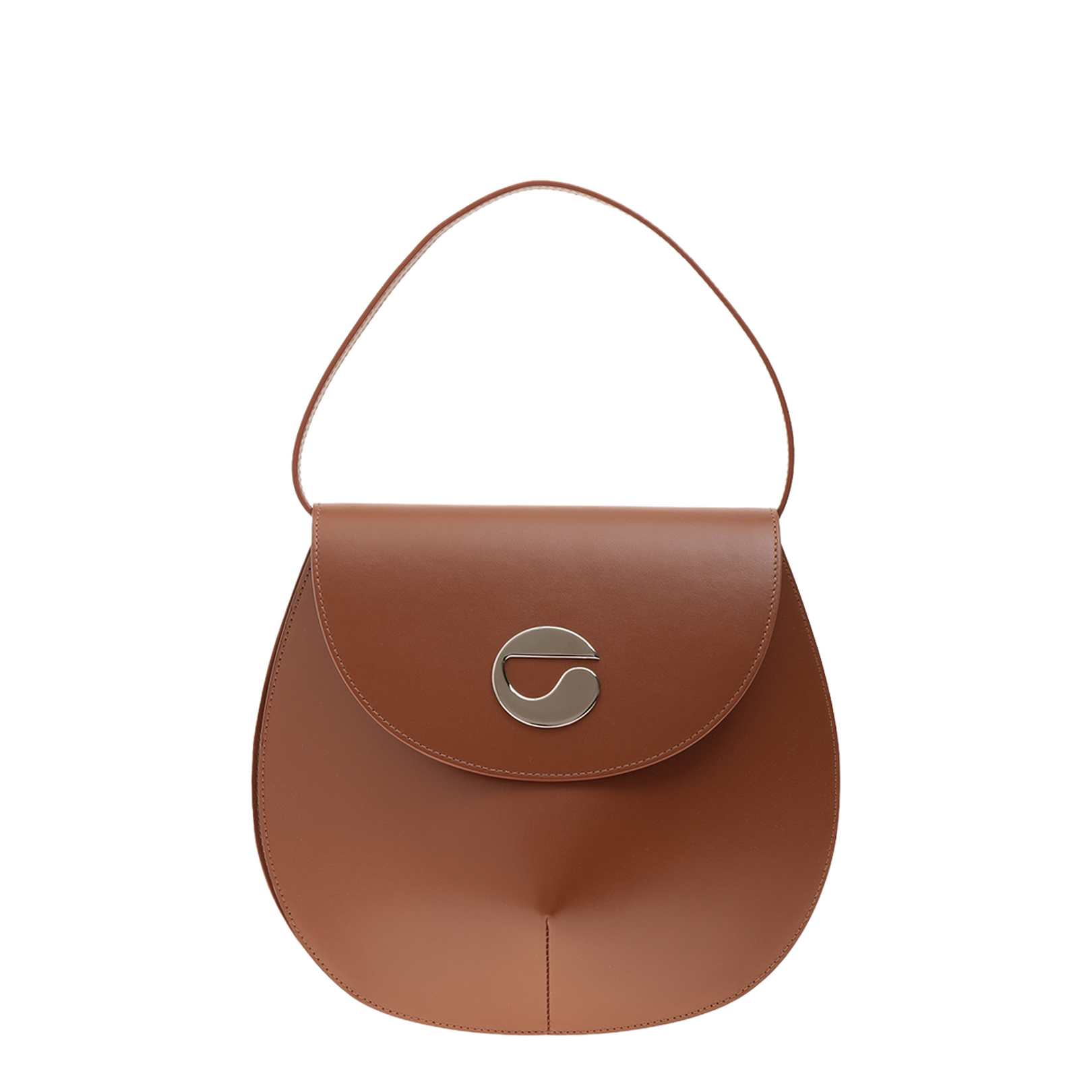 U.F.O. One Size Cow Leather Top-Handle Bag - Camel - Image 1