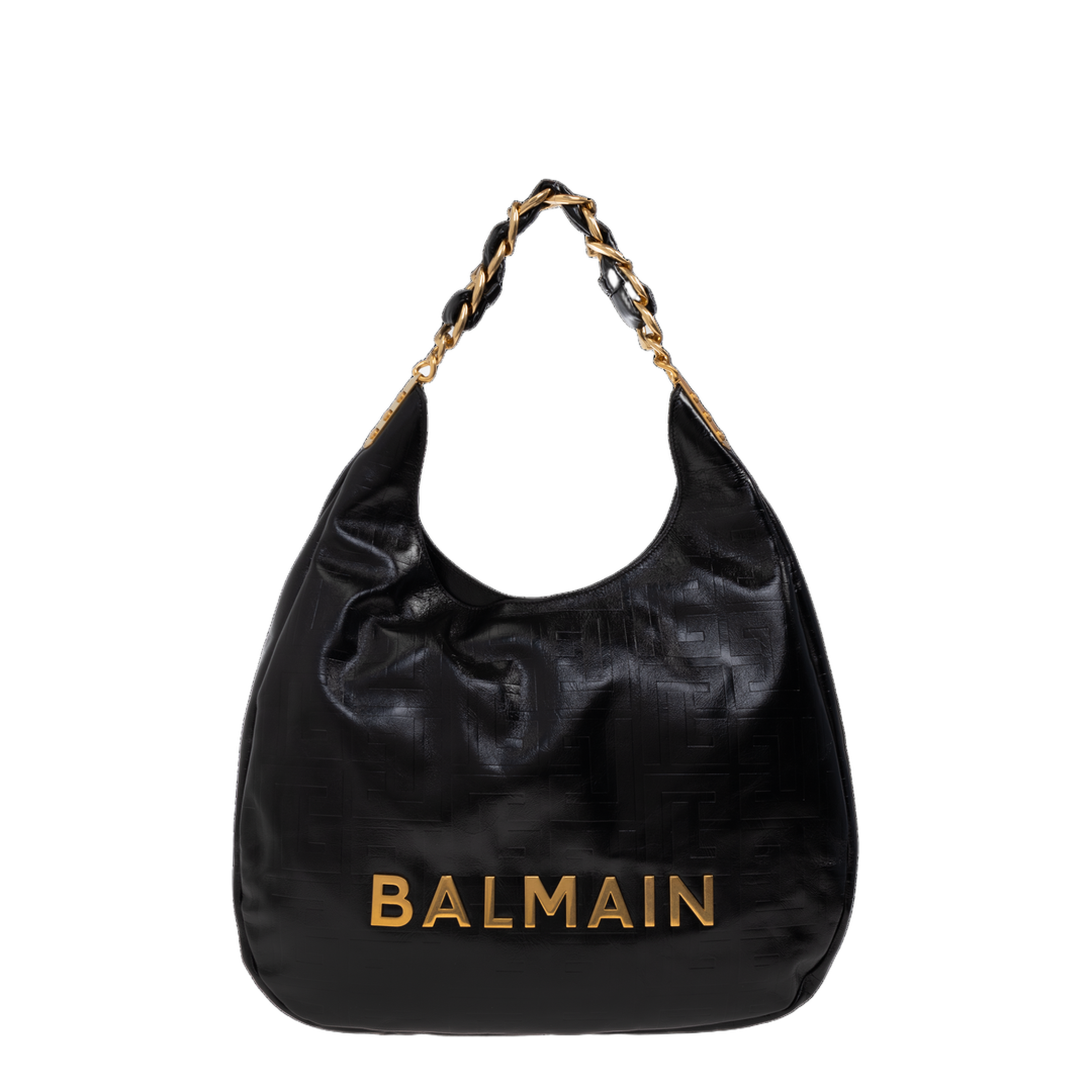 1945 Soft Hobo Crinkled Leather Tote Bag with Monogram - Image 1