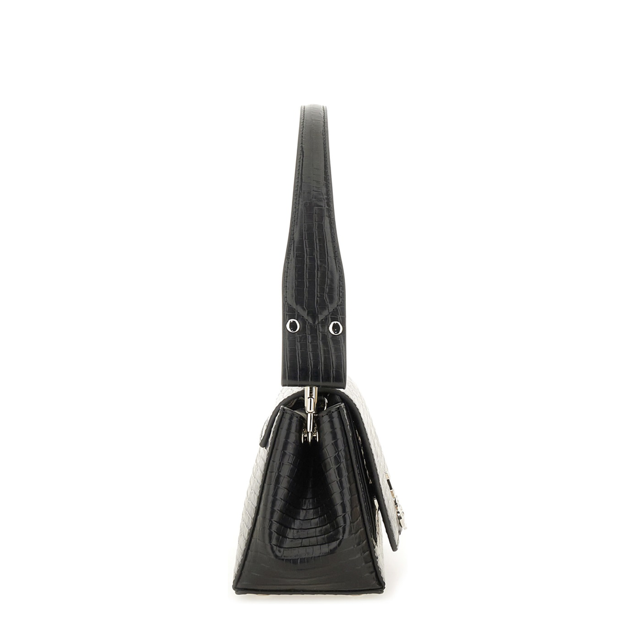 Hazel Medium Calf Leather Handbag - Black - Image 7