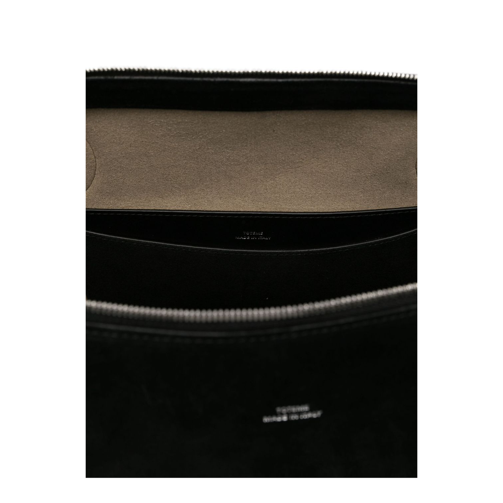 Suede Leather Tote Bag in Black - Image 2