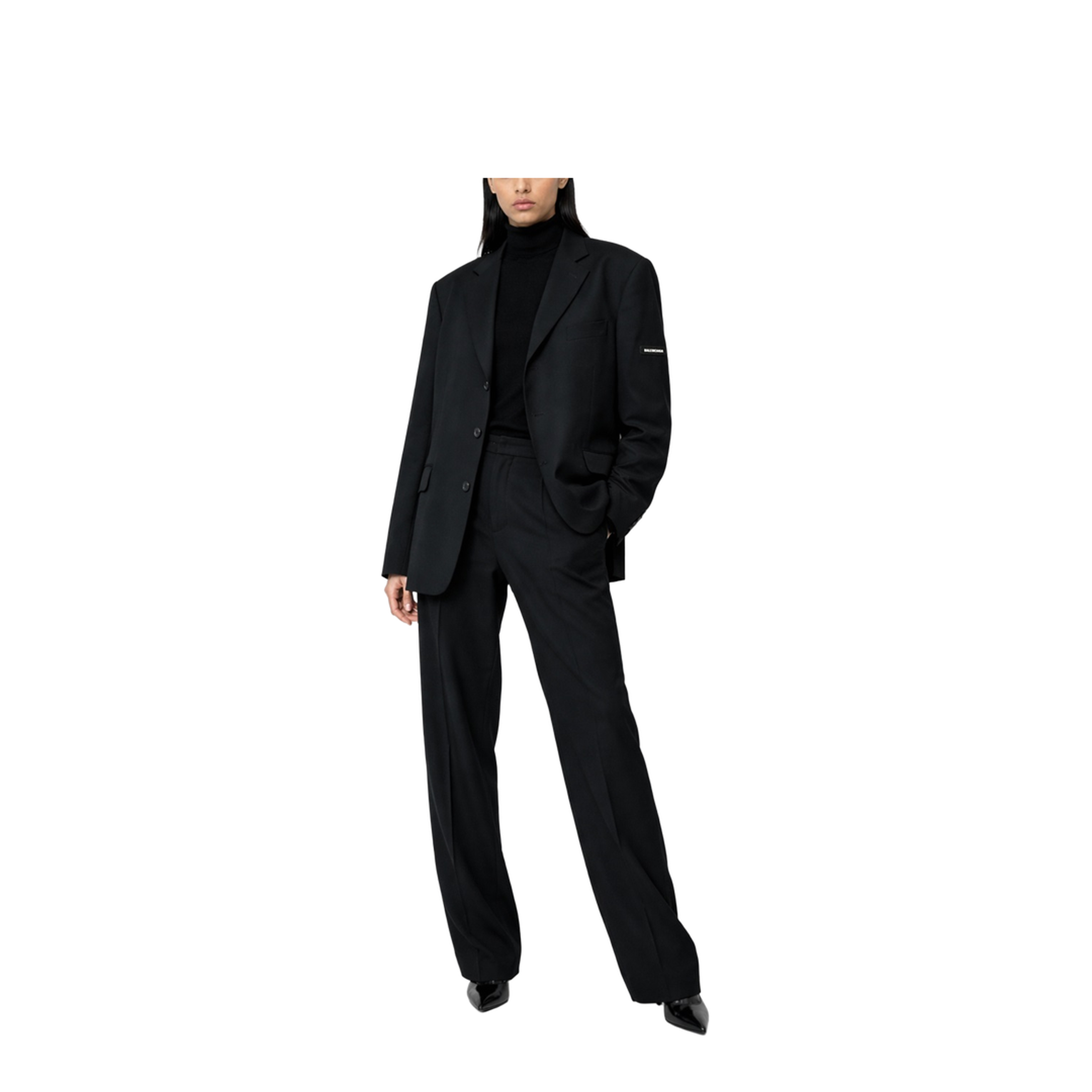 Black Viscose Blazer - Image 2