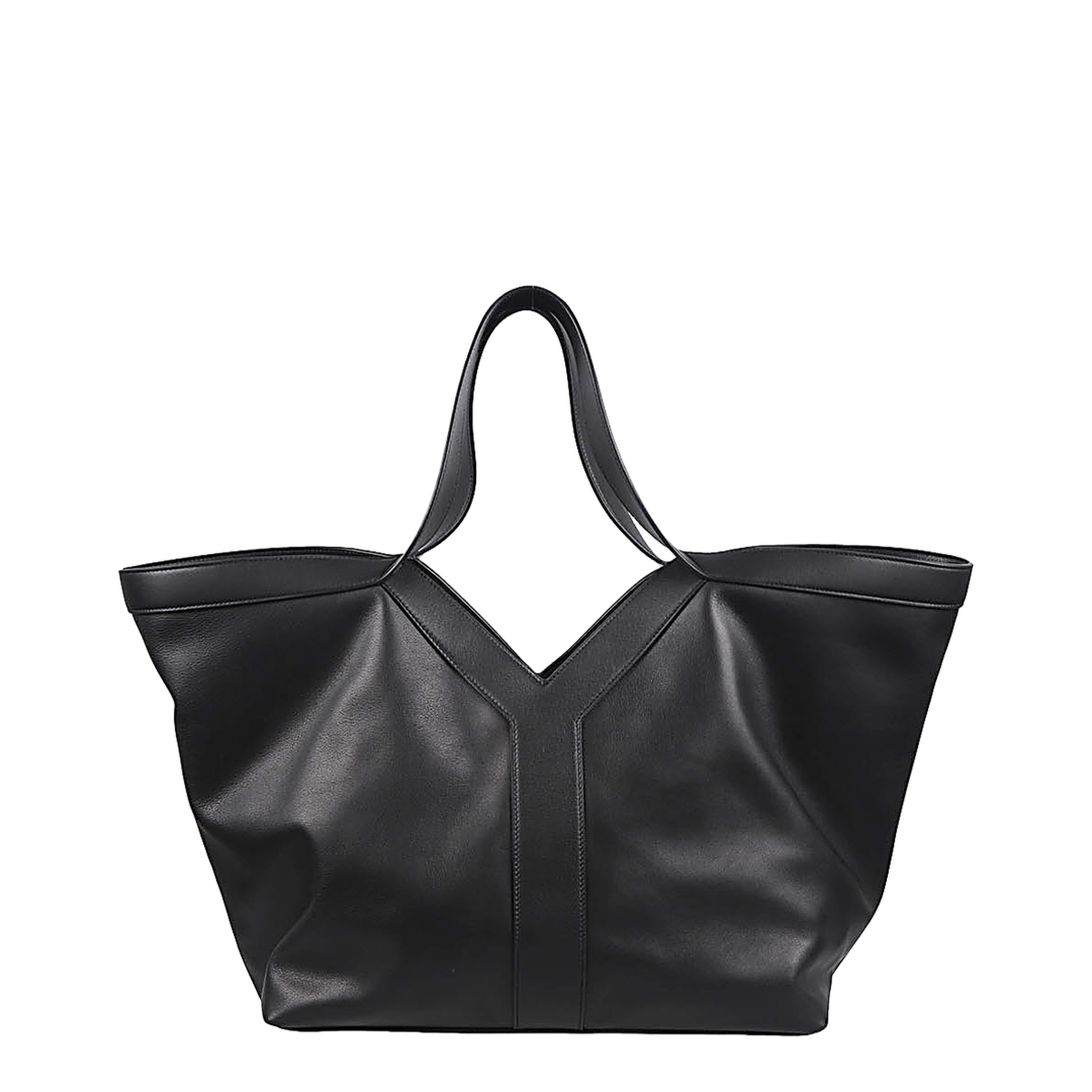 Y Tote Calfskin Tote - Black - Image 1