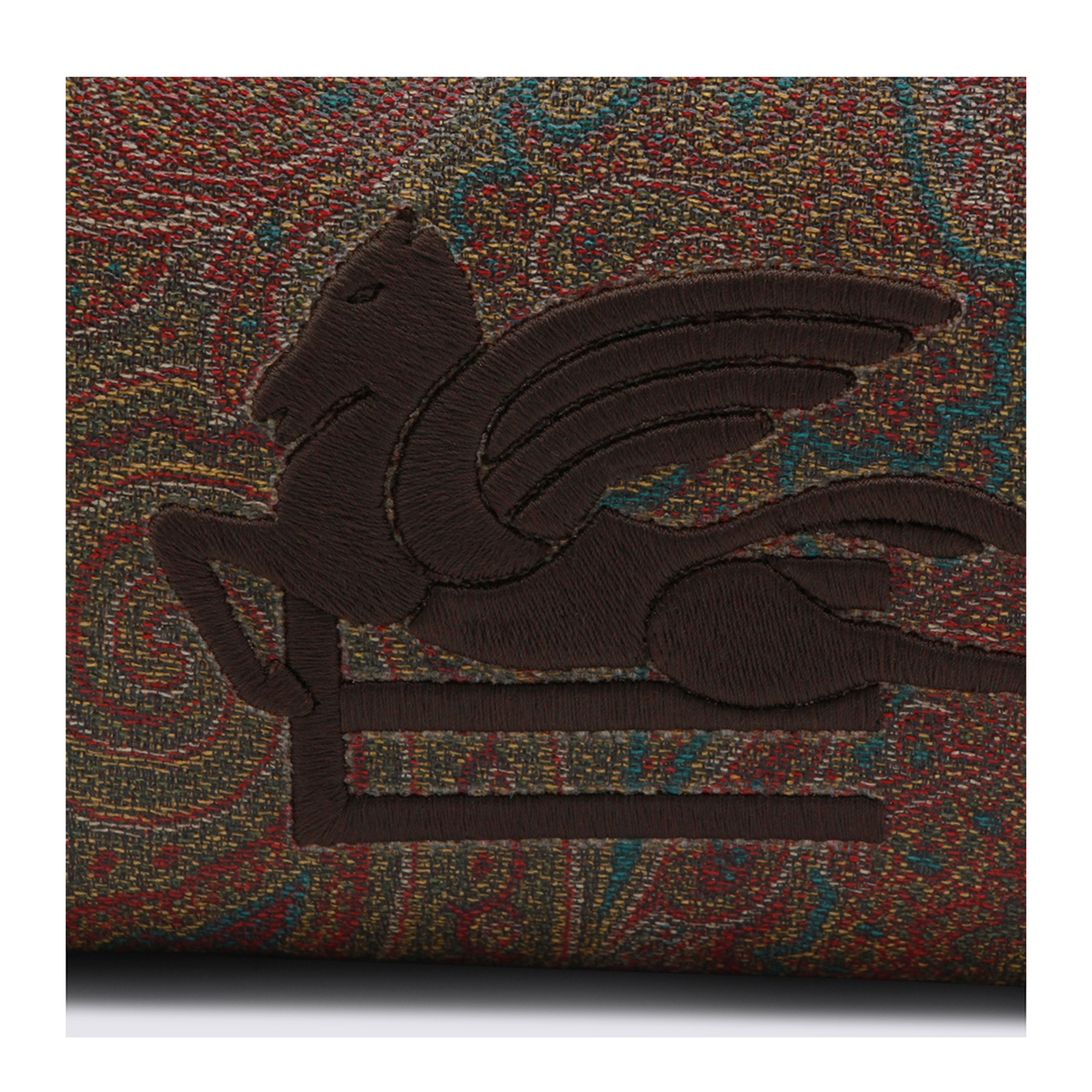 Arnica Small Coated Paisley Jacquard Pouch - Brown - Image 4