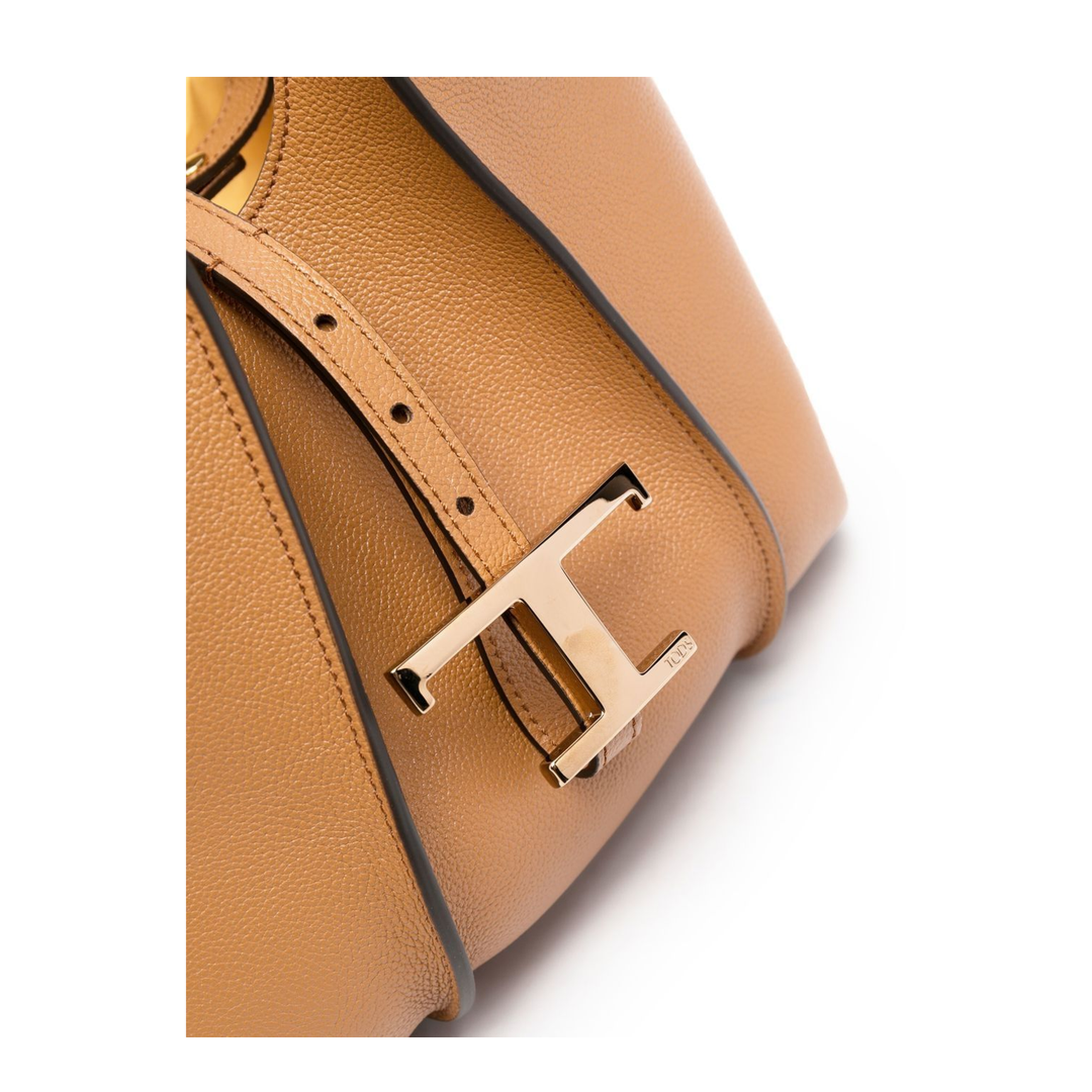 T Timeless Mini Calfskin Shopping Bag - Leather Brown - Image 4