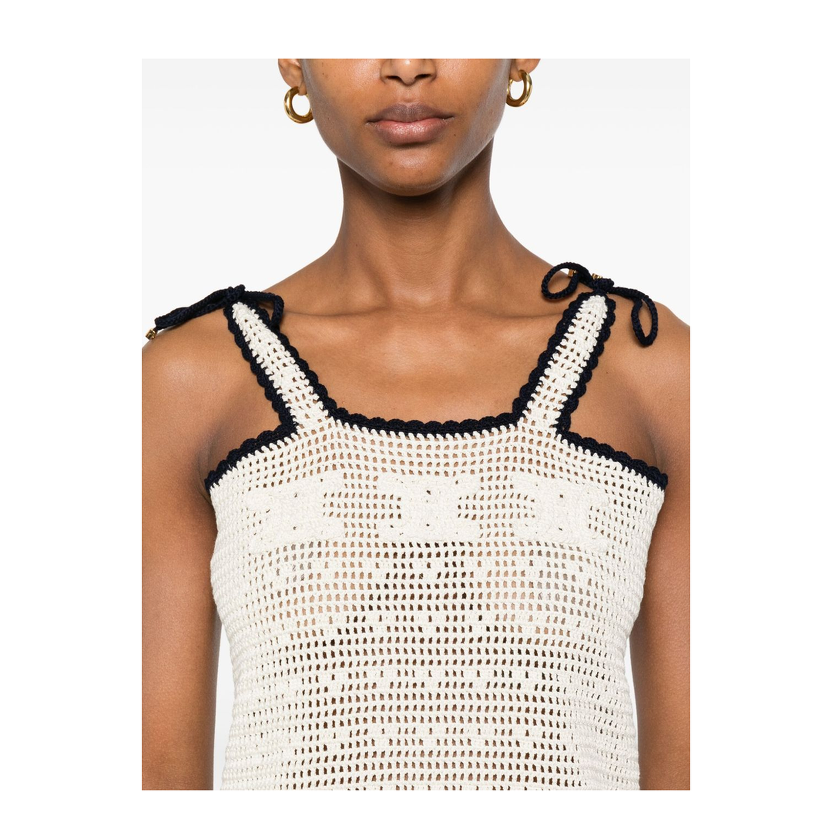 Triomphe Crop Top in Crochetted Cotton - Image 5