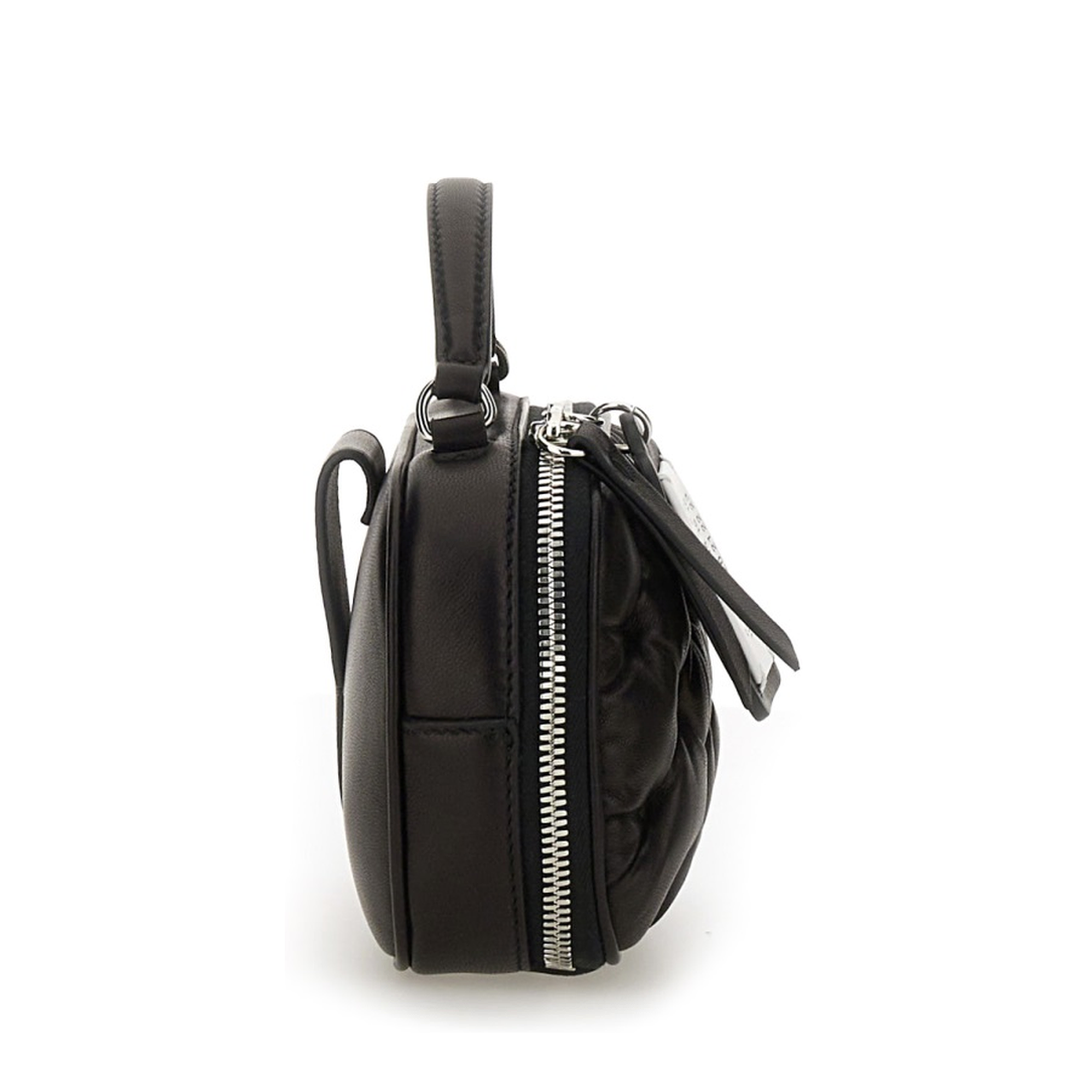 Glam Slam Mini Ovine Leather Belt Bag - Black - Image 4