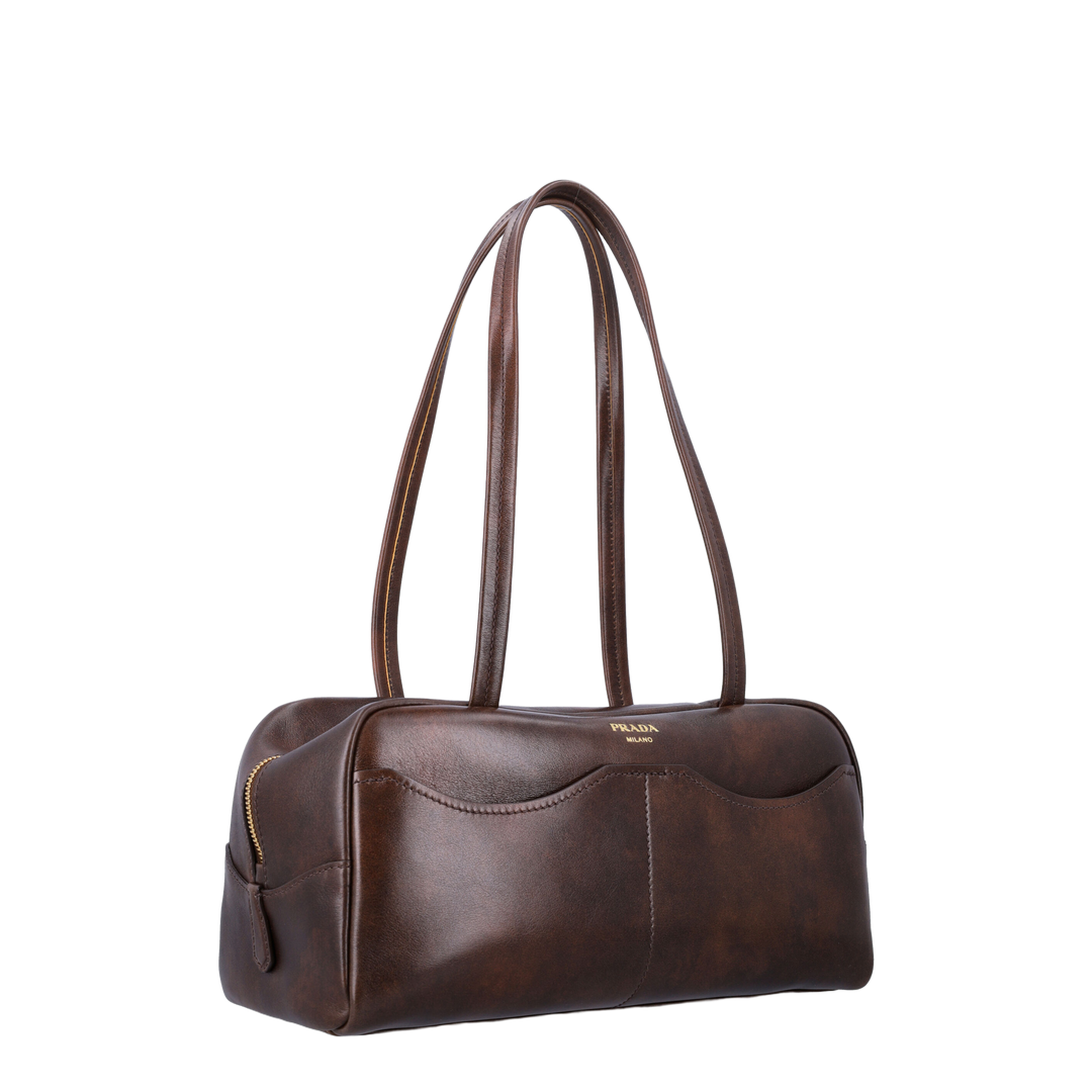 Carry Large Leather Shoulder Bags - Cocoa Brown - Image 2