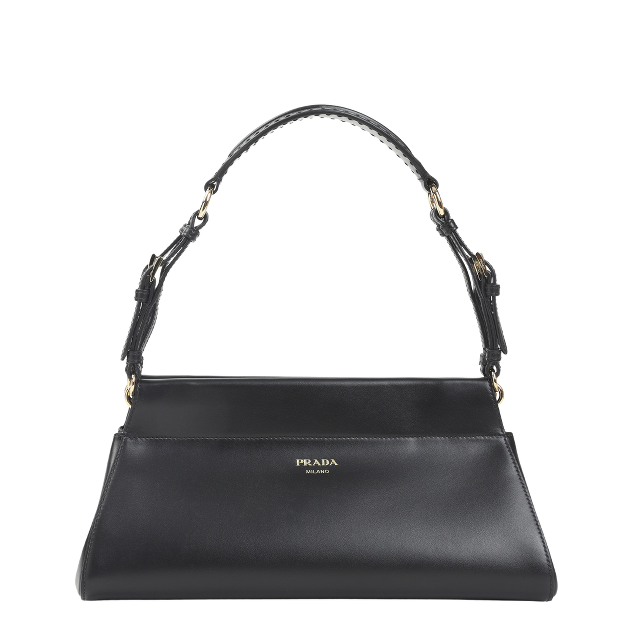 Enchaîné Medium Calf Leather Shoulder Bag - Black - Image 4