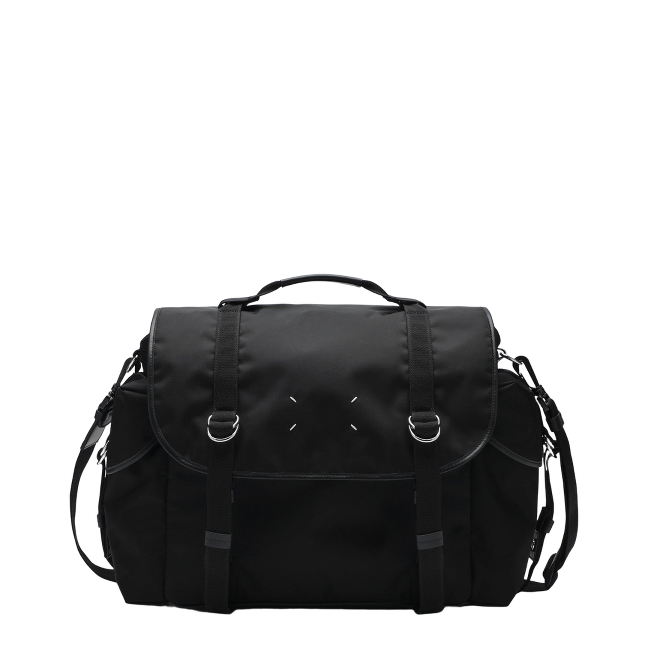 High Tech Large Nylon Messenger Bag - Black - Image 1