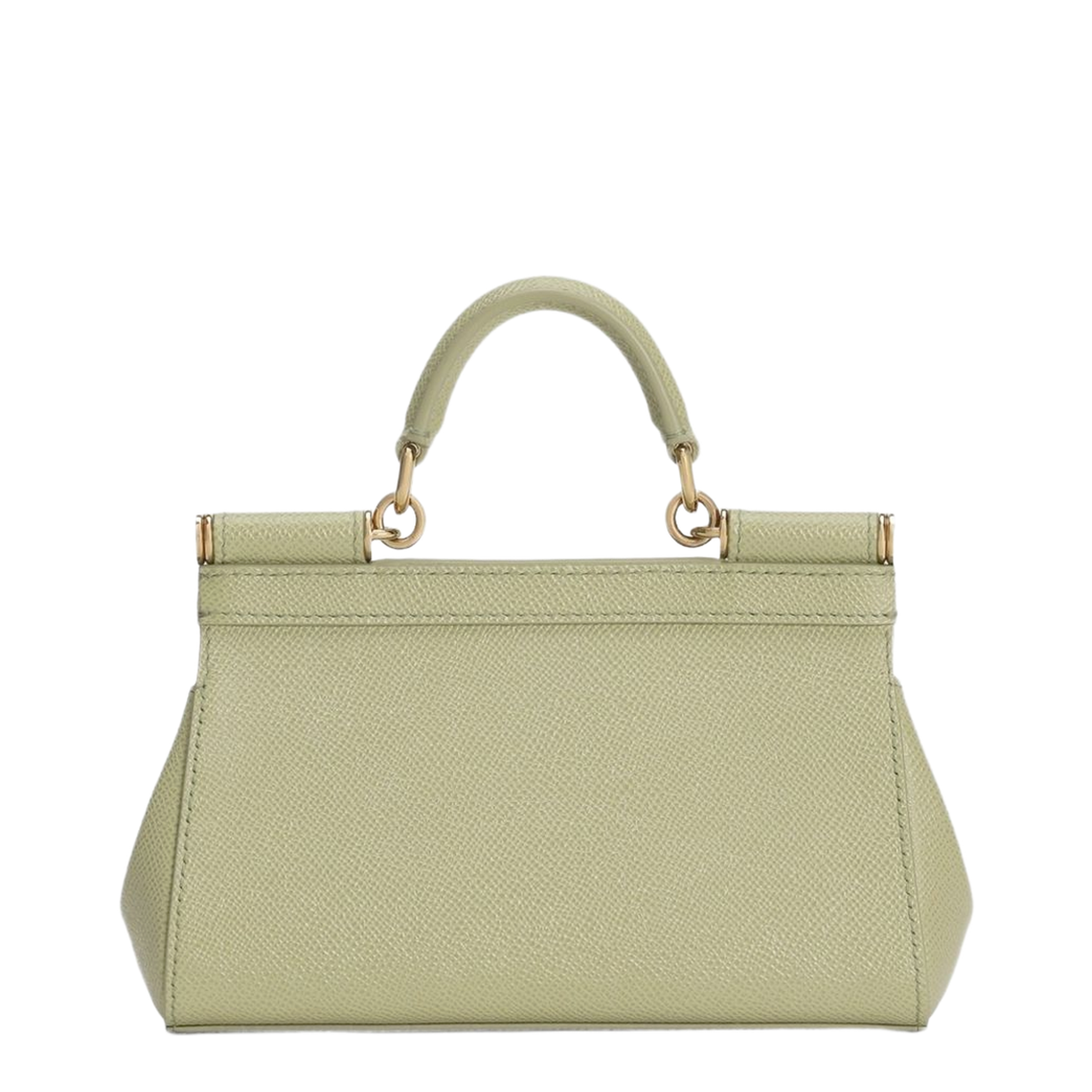Sicily Small Top Handle Bag In Sage Green - Image 2