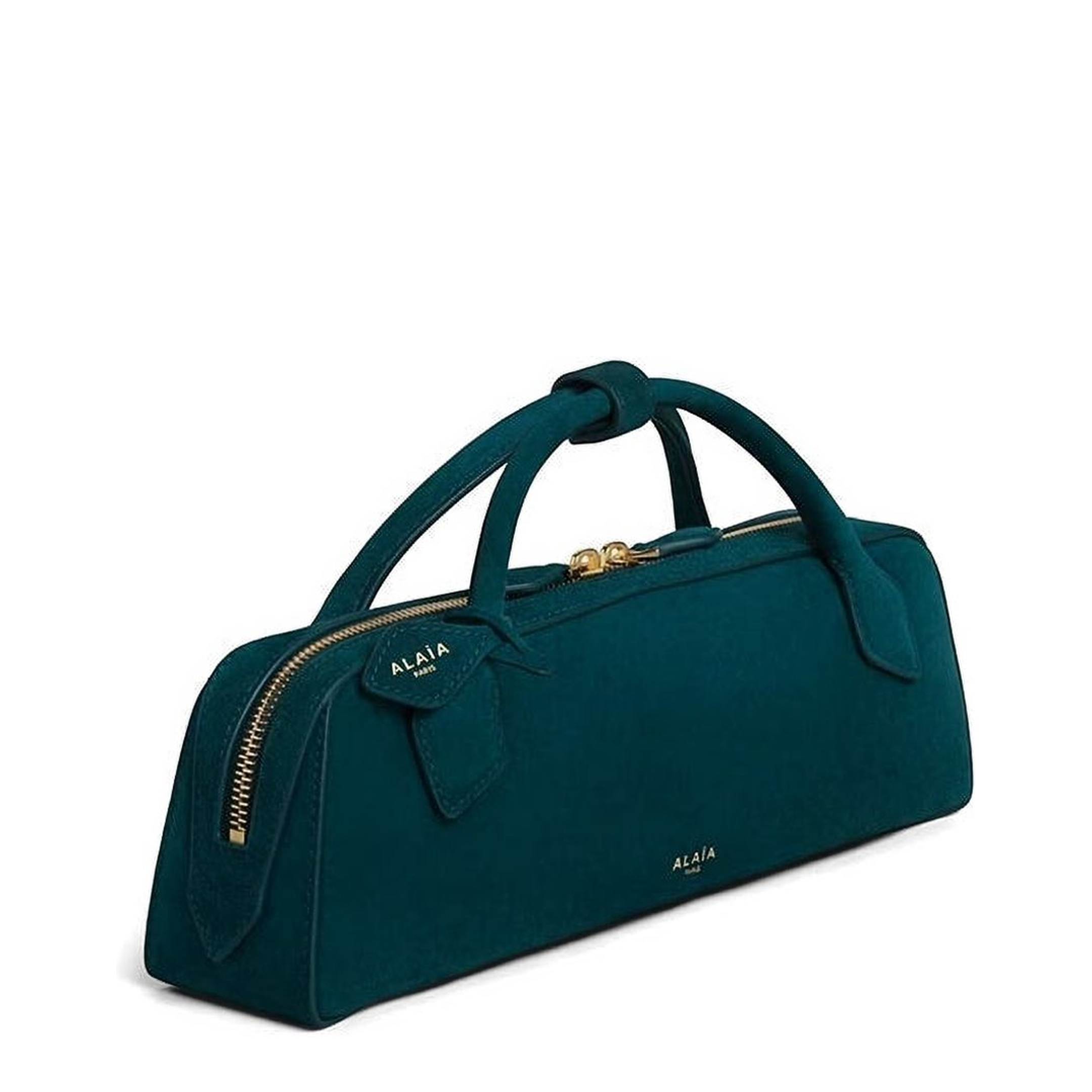 Le Teckel Suede Clutch - Peacock Blue - Image 3