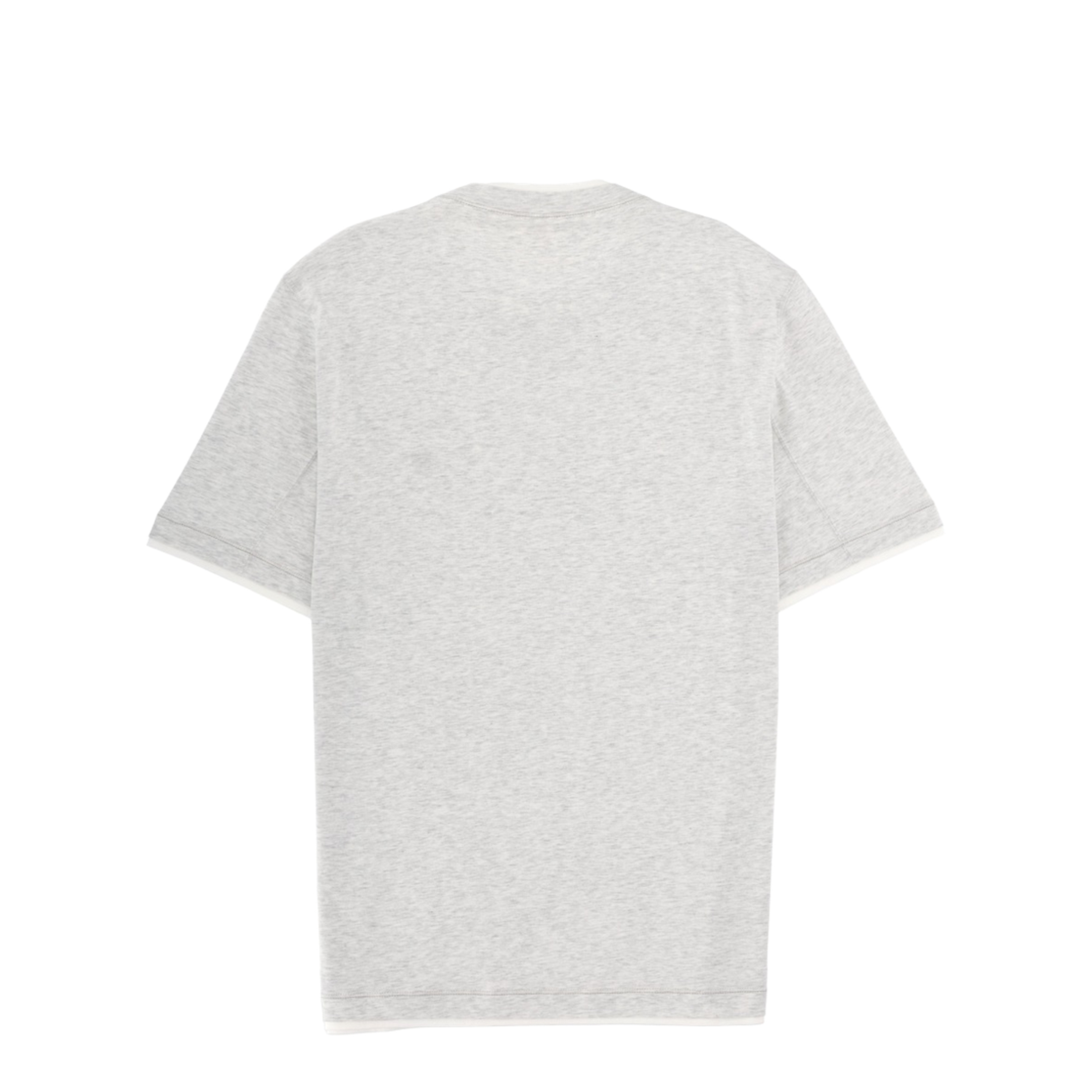 T-Shirt with Faux-Layering in Pearl Grey - Image 2