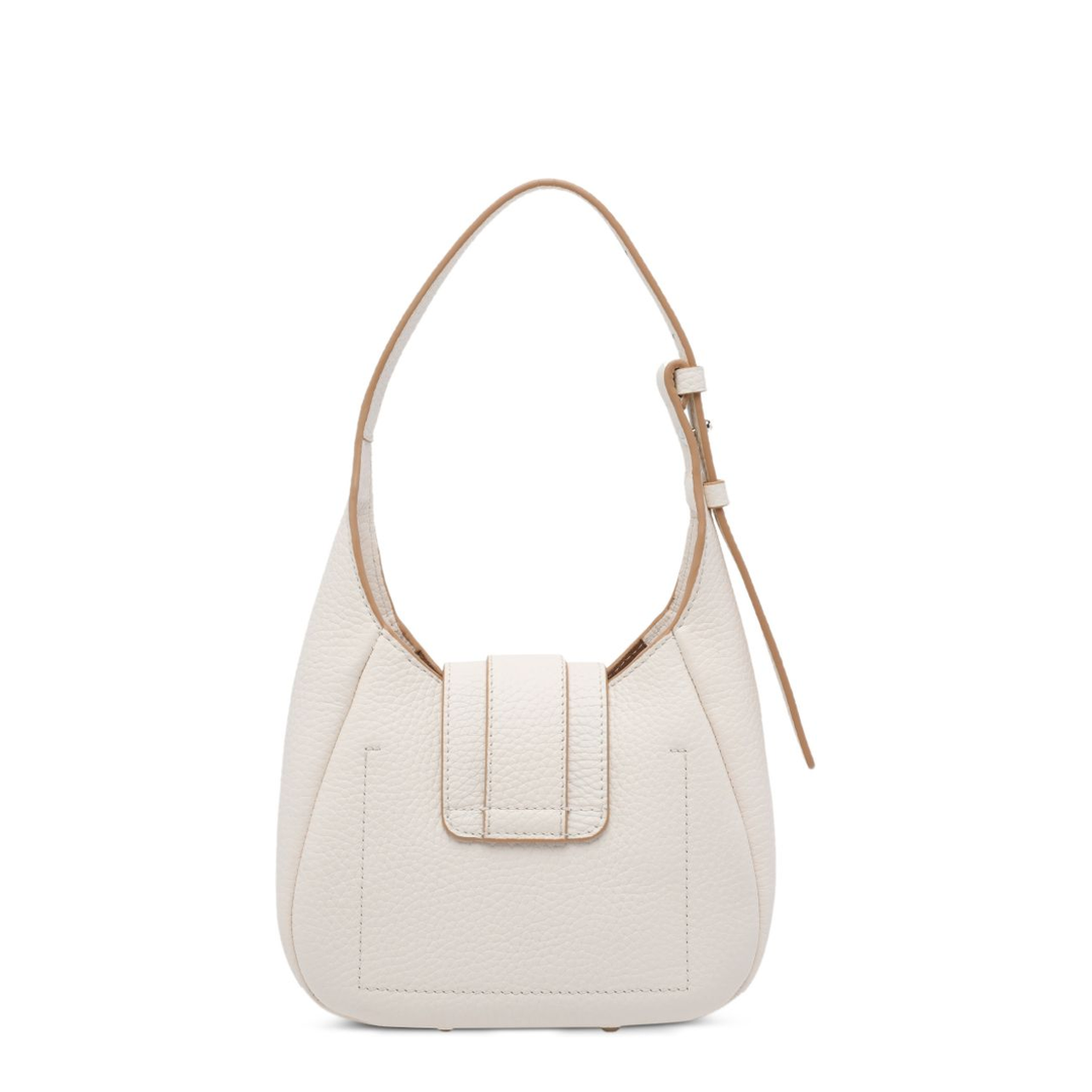 Trend Hobo Mini Calf Leather Hobo Bag - Bianco - Image 2