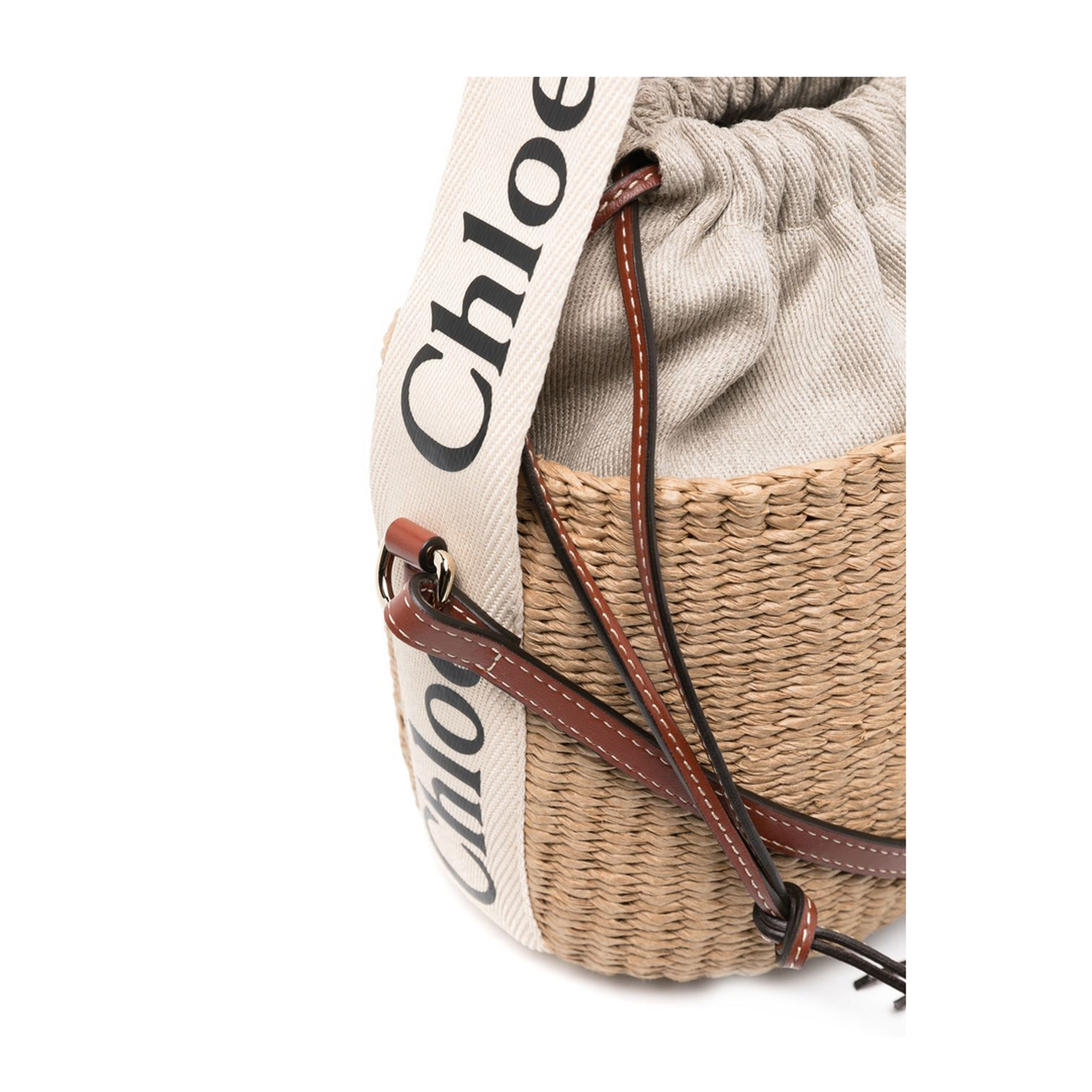 Small Woody Basket in Natural Fibers - Image 4