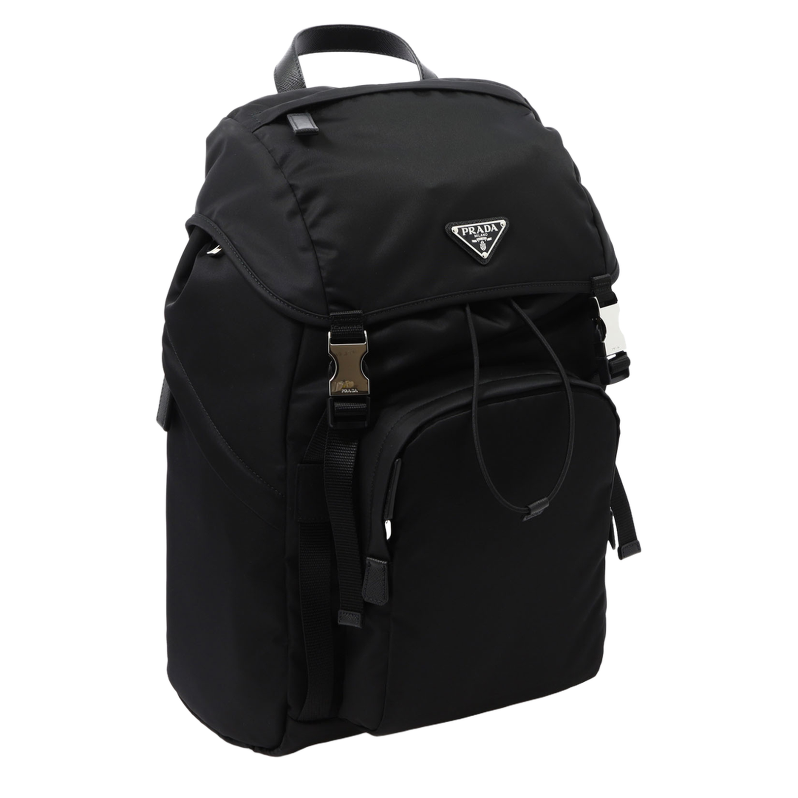 Re-Nylon Saffiano Leather Backpack - Black - Image 2
