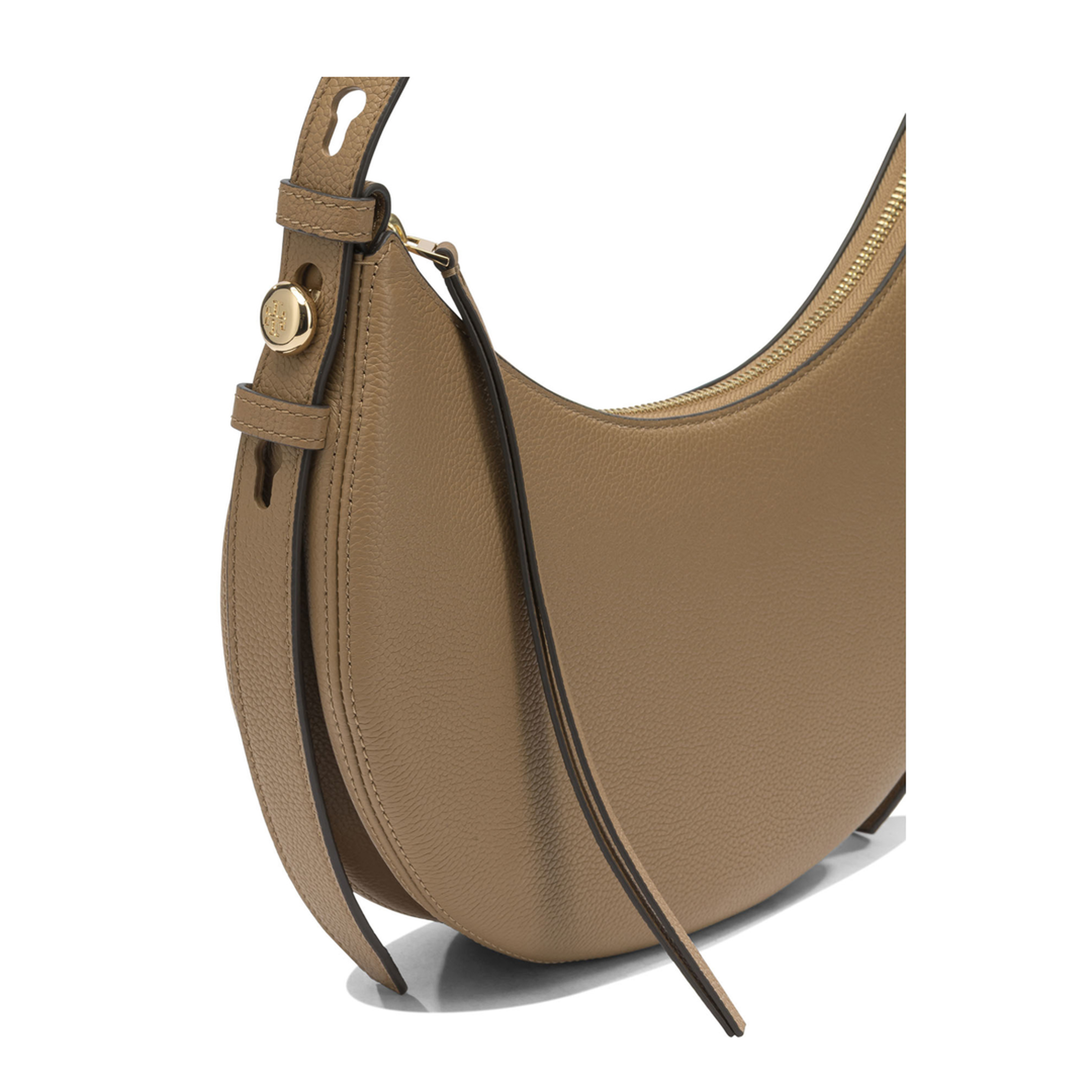 Romy Medium Pebbled Leather Hobo Bag - Cognac - Image 4