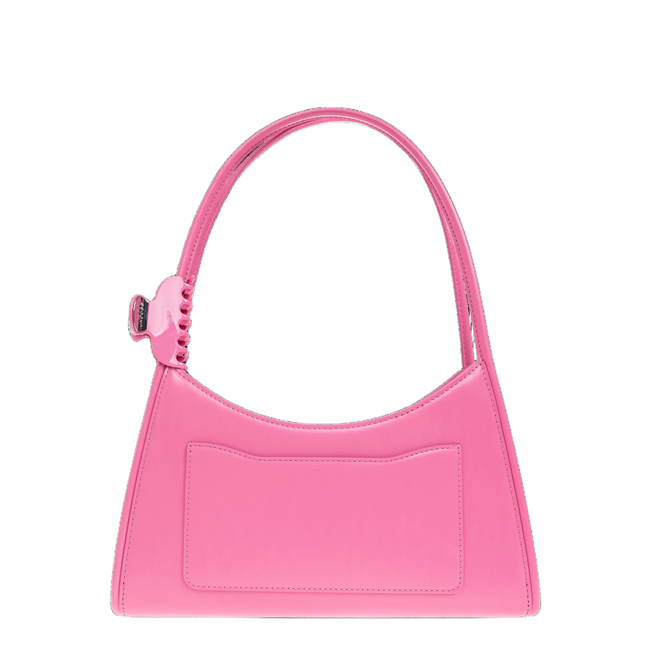 The Glam Spazzolato Leather Shoulder Bag - Bow Pink - Image 3