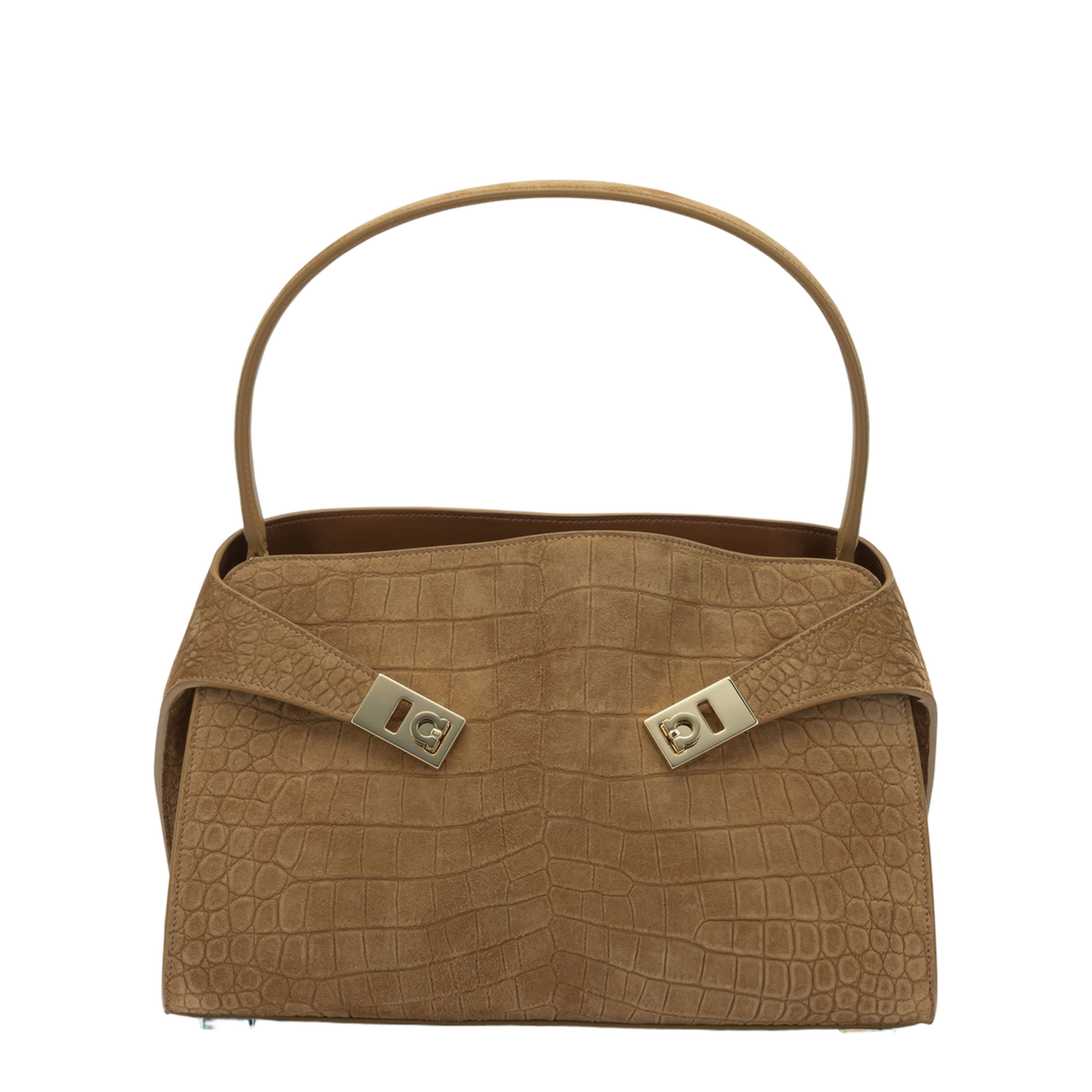 Hug Soft Medium Suede Shoulder Bag - CONAT - Image 1