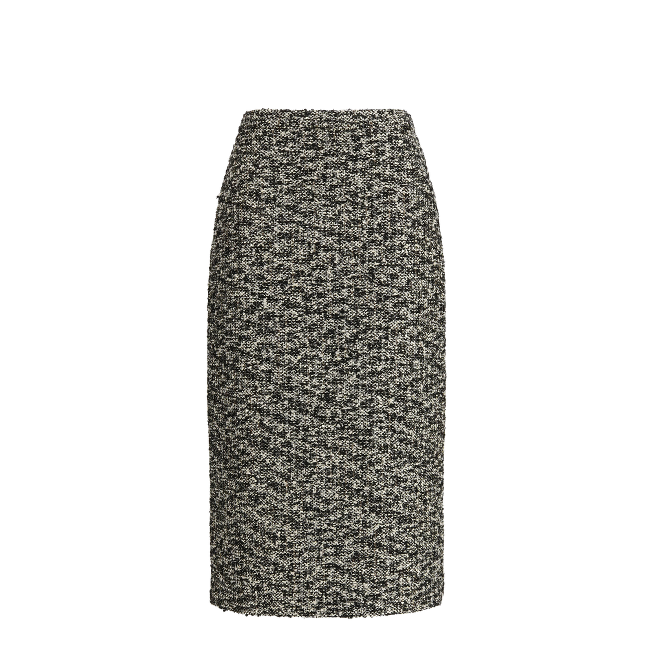 Midi Skirt in Laminated Bouclé Fabric - Image 1
