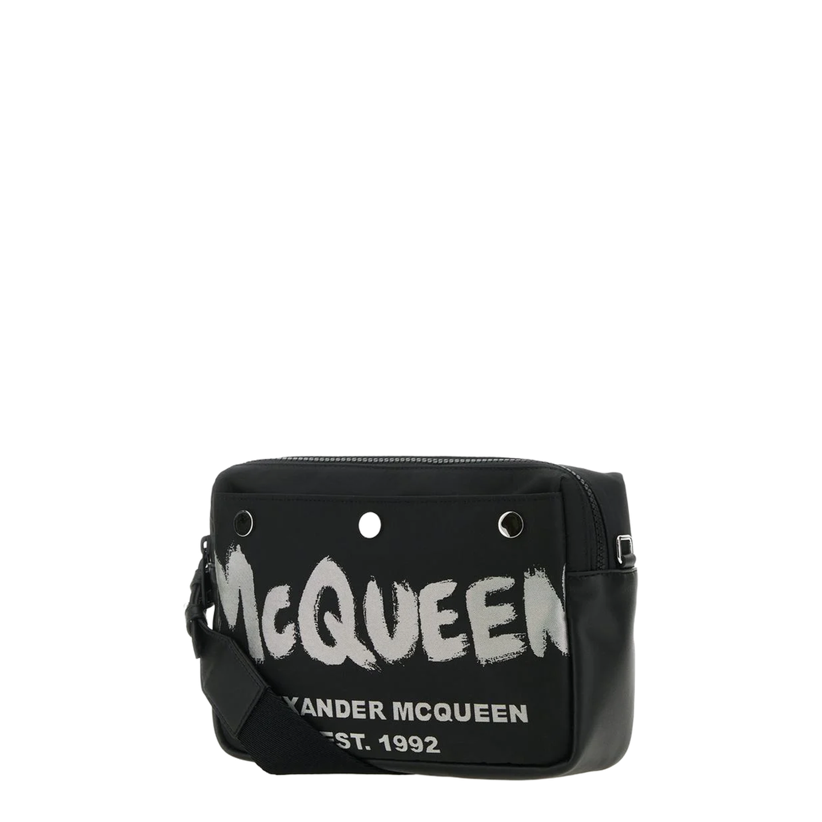 Black Leather Mini Skull Shoulder Bag - Image 2