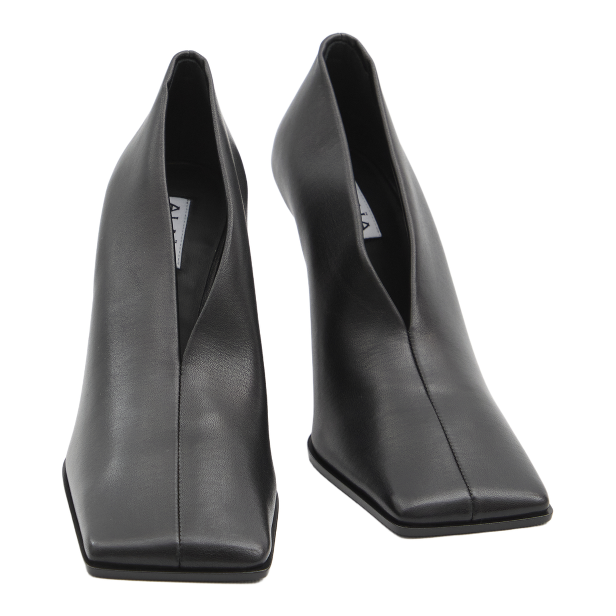 Soft Square Pumps in Leather - Image 5