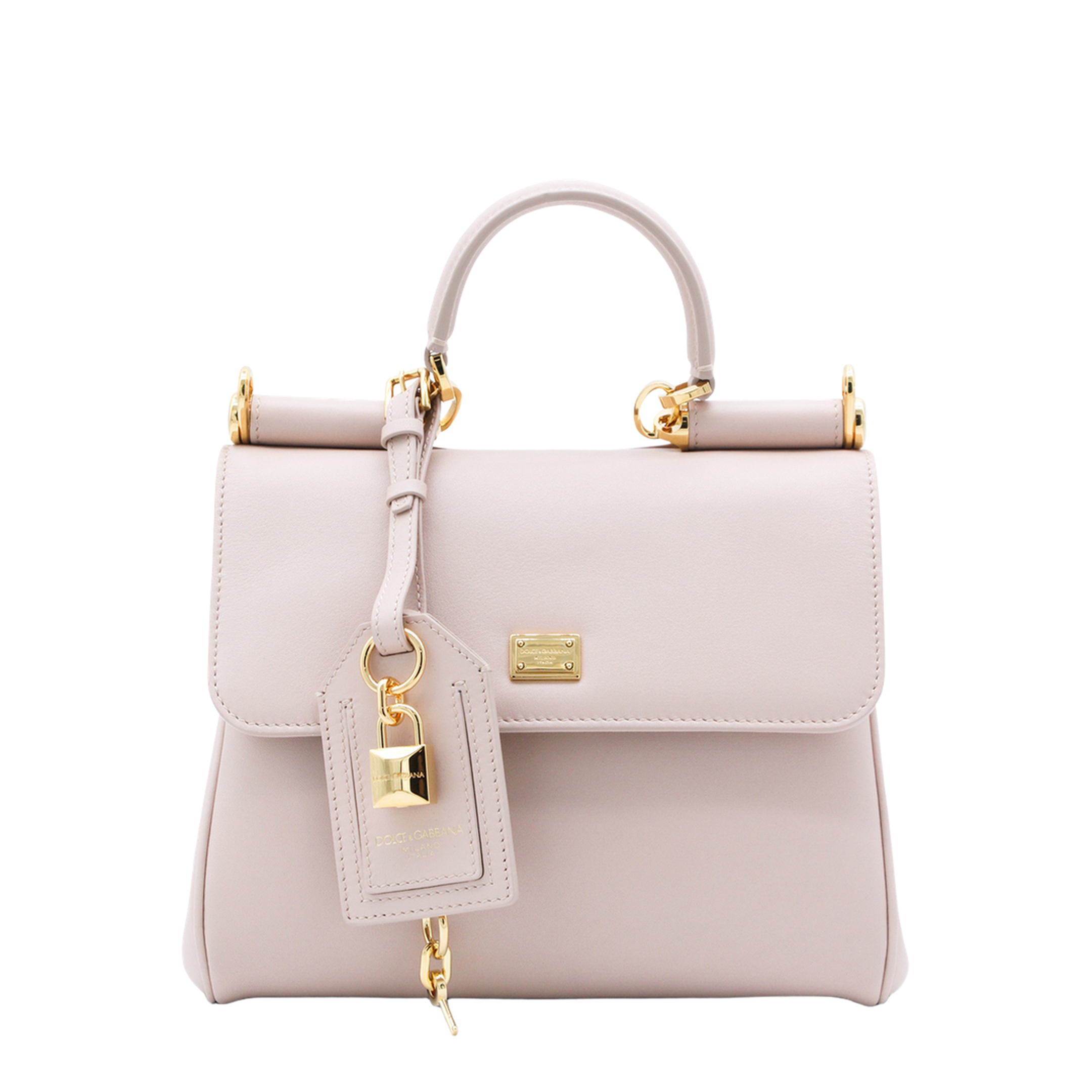 My Sicily Small Calfskin Handbag - Beige - Image 1