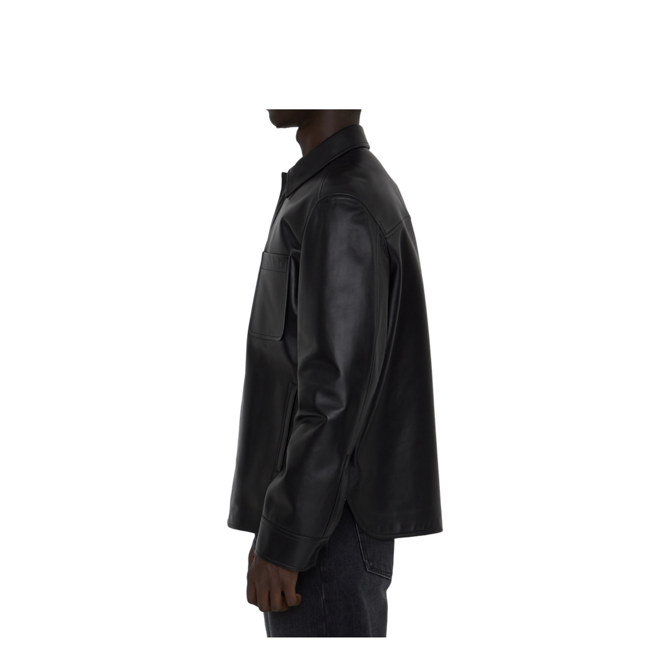 Overshirt in Lambskin Nappa - Image 3