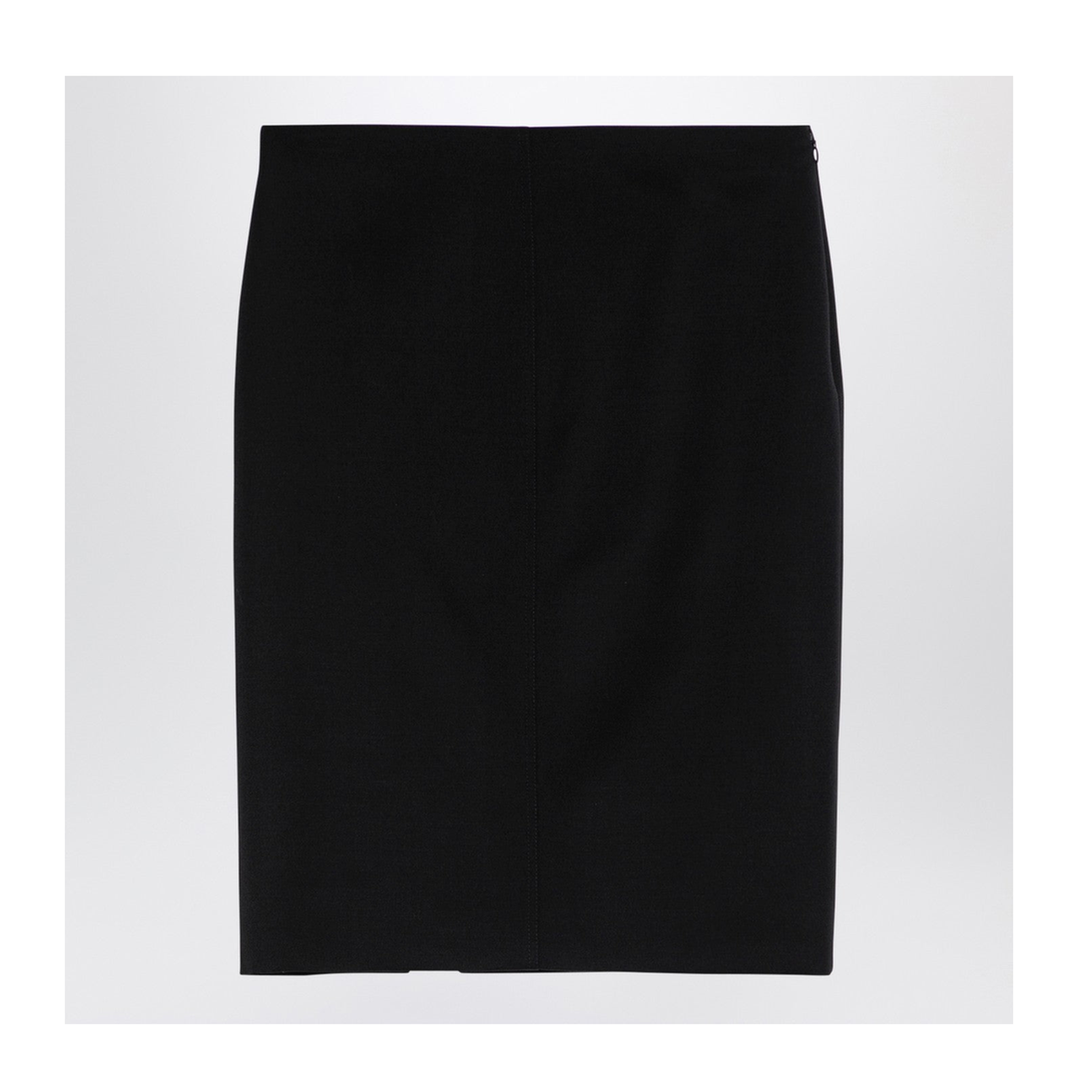 Black Wool Skirt With Metal Button 4G - Image 2