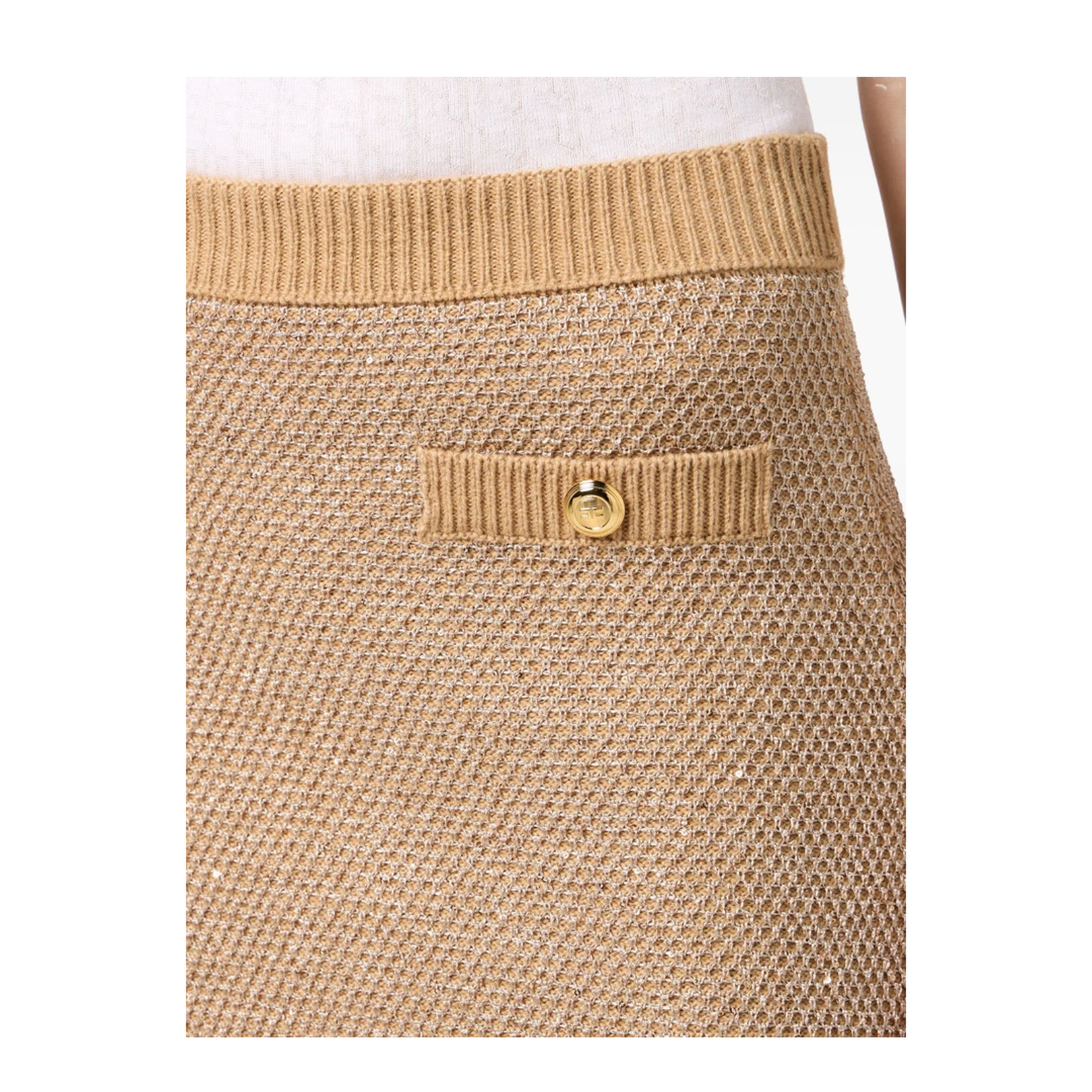 Knitted Skirt With Sequins - Image 4