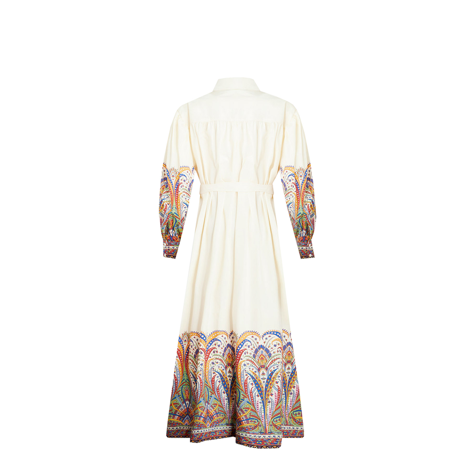 White Cotton Maxi Shirt Dress - Image 2