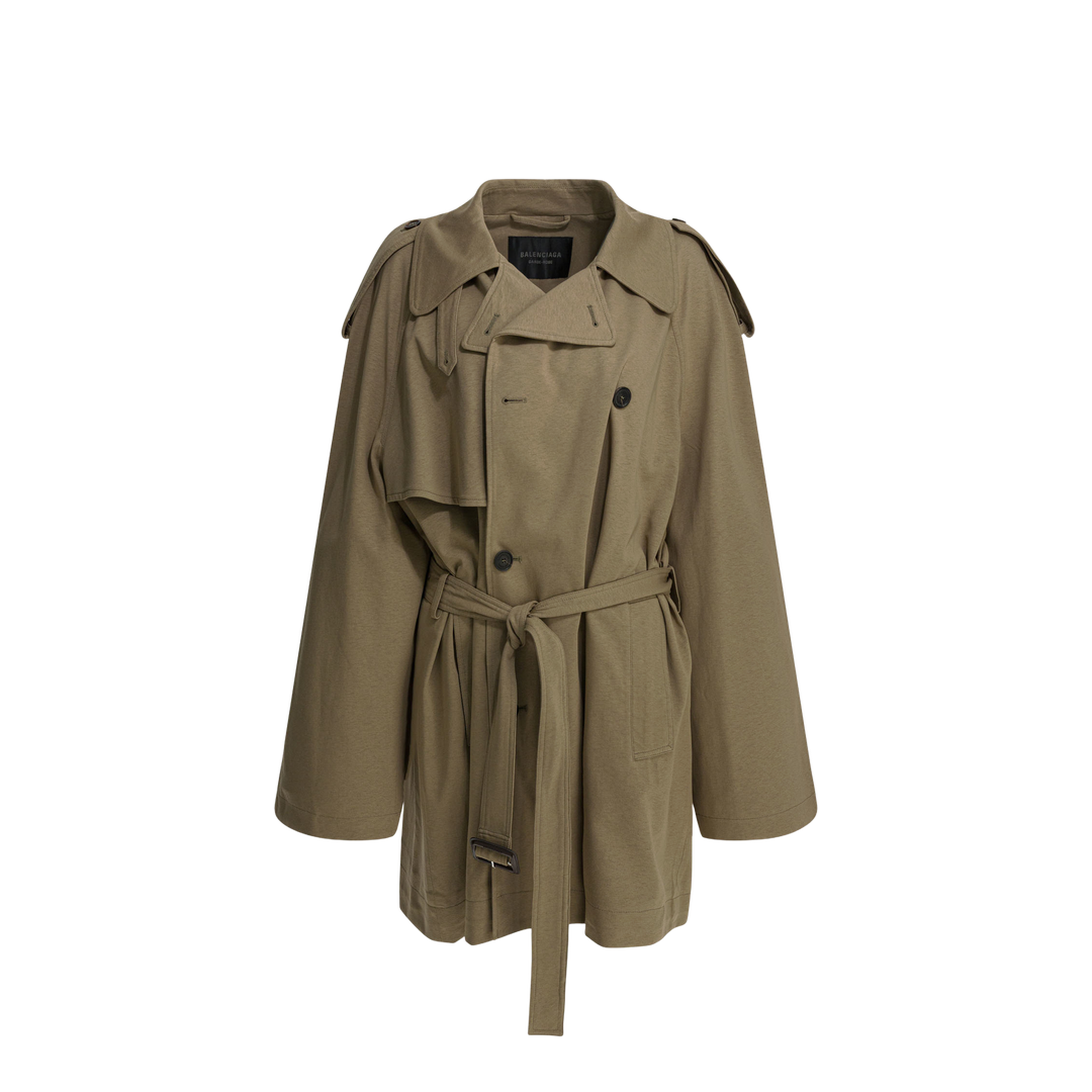 Cropped Light Trench in Explorer Beige - Image 1