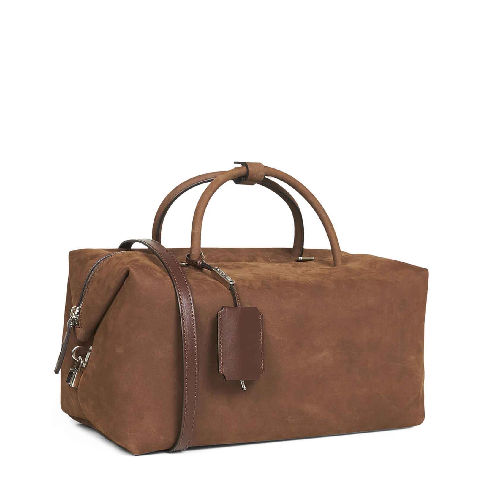 Holdall Medium Shoulder Bag Suede Brown - Image 2