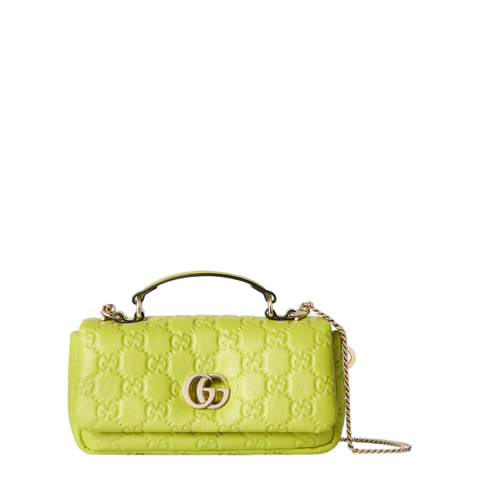 GG Milano Small Exotic Leathers Top Handle Bag - Lime Green - Image 5