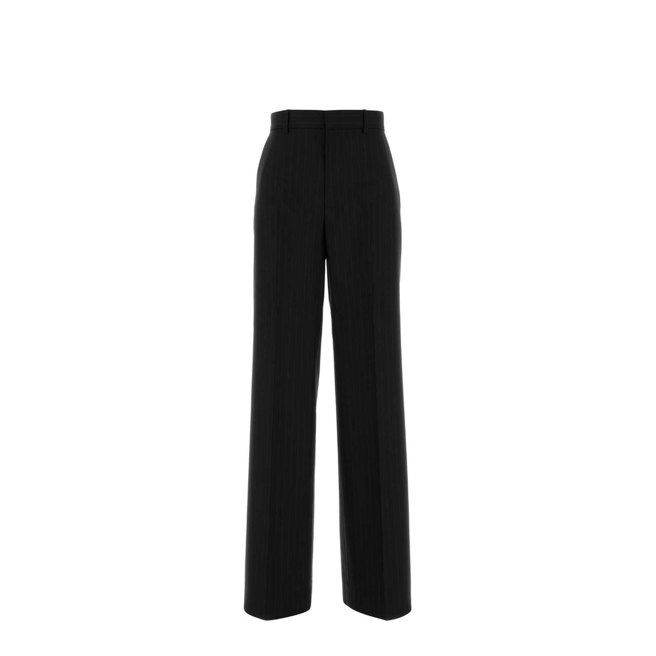 Pinstriped Wool Trousers - Image 1