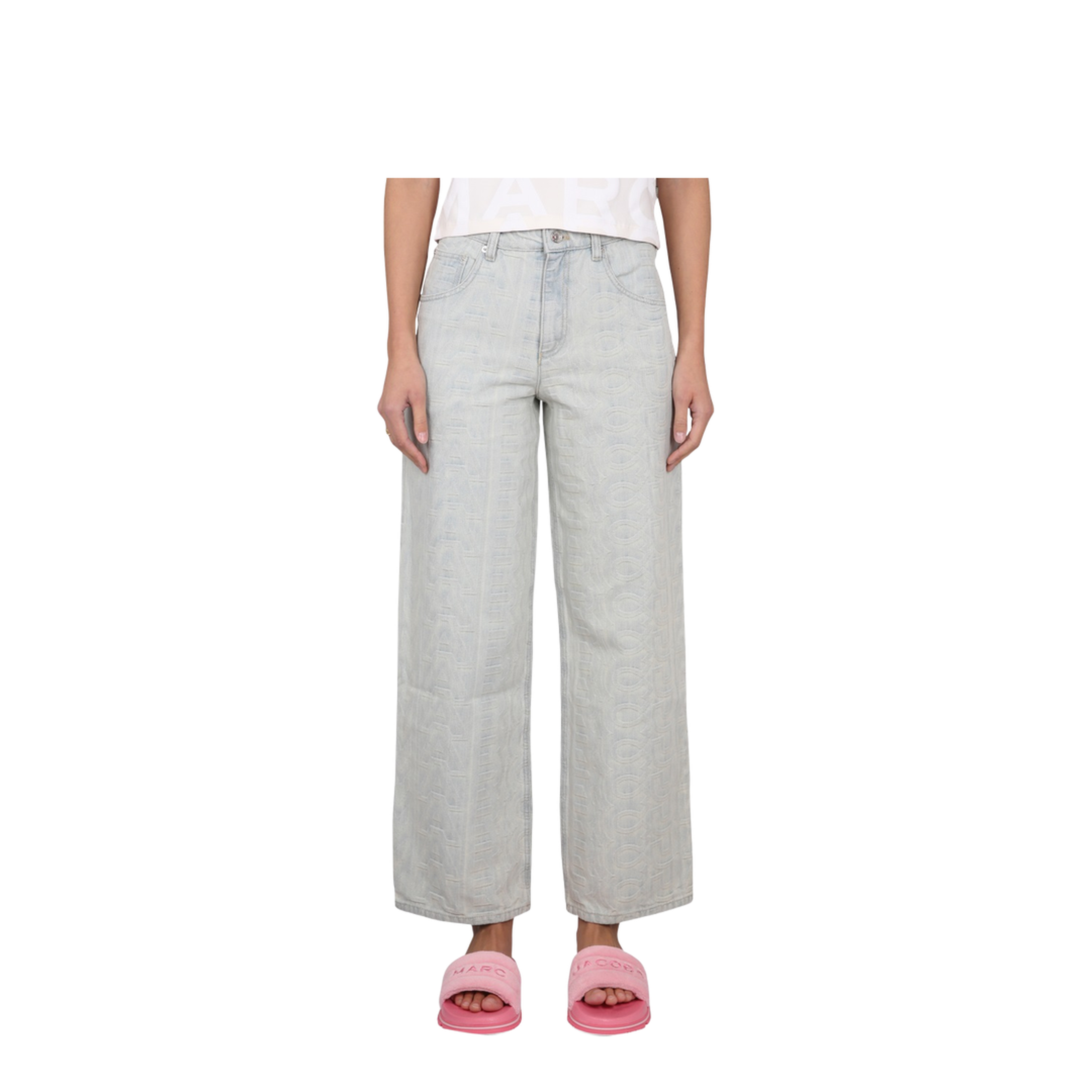 Monogram Wide-Leg Jeans - Image 1