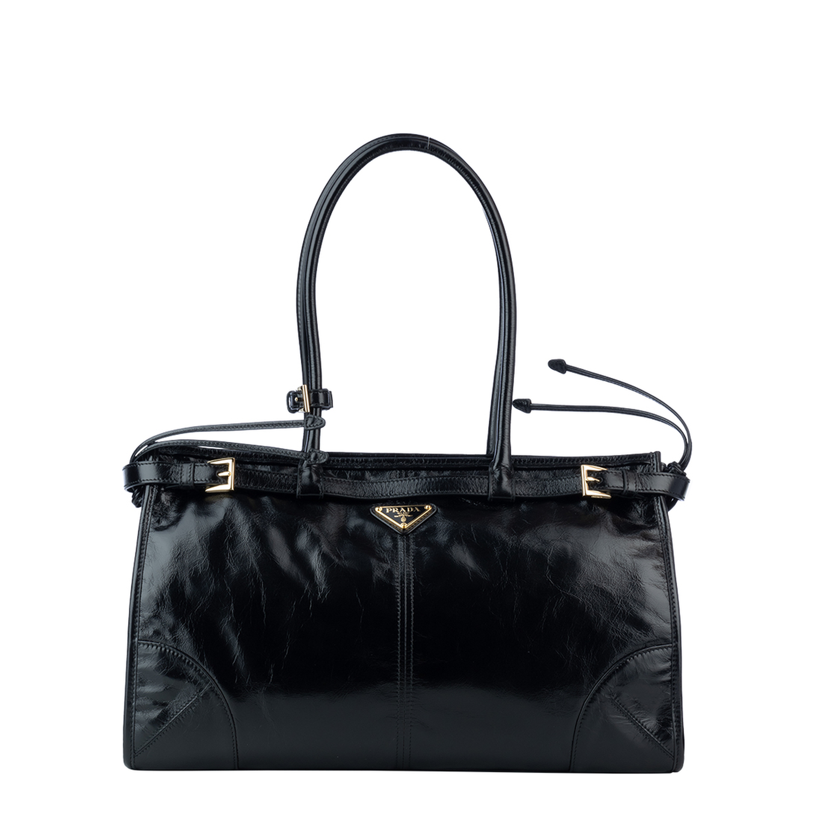 Black Leather Shoulder Bag - Image 3