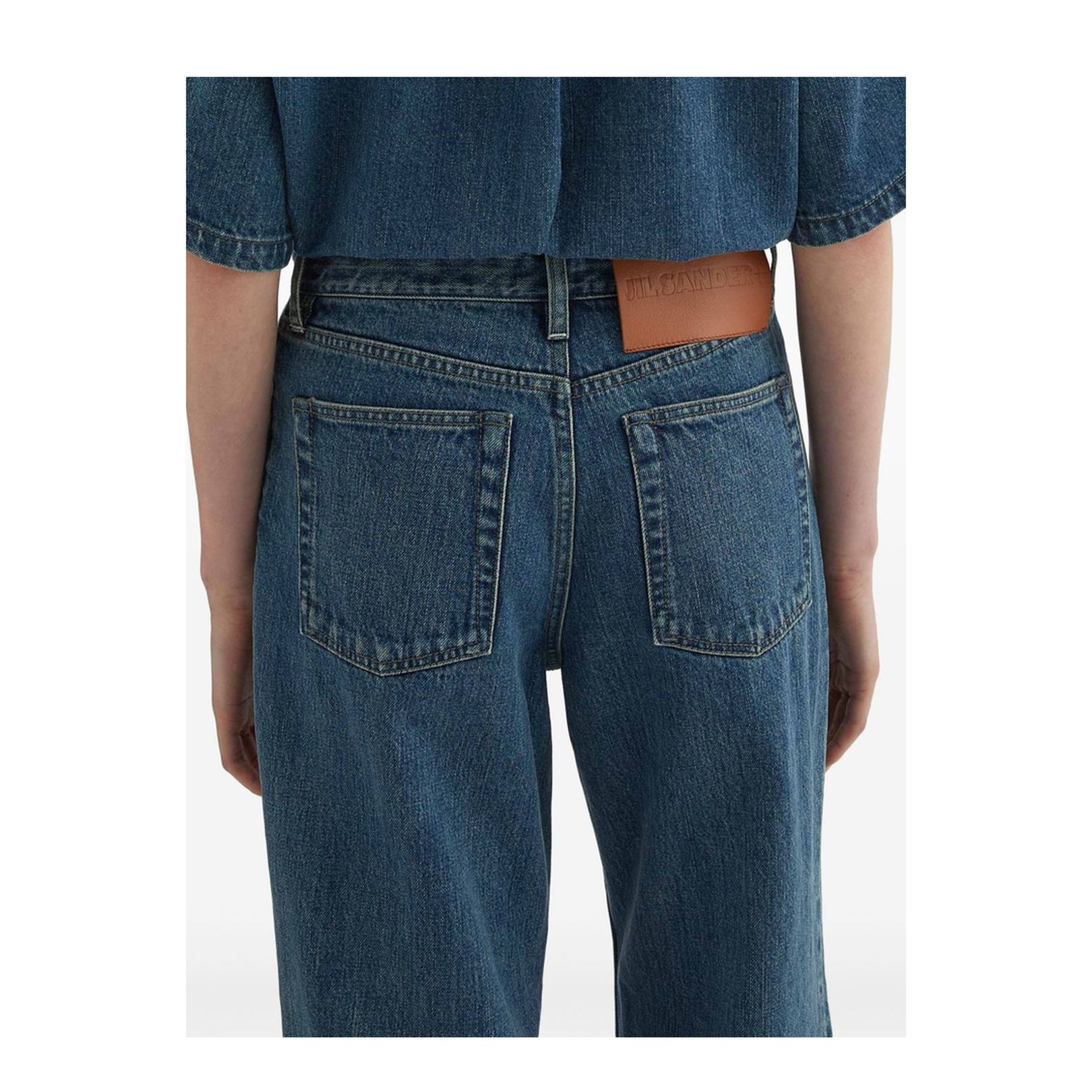 Flared Denim Trousers - Image 3