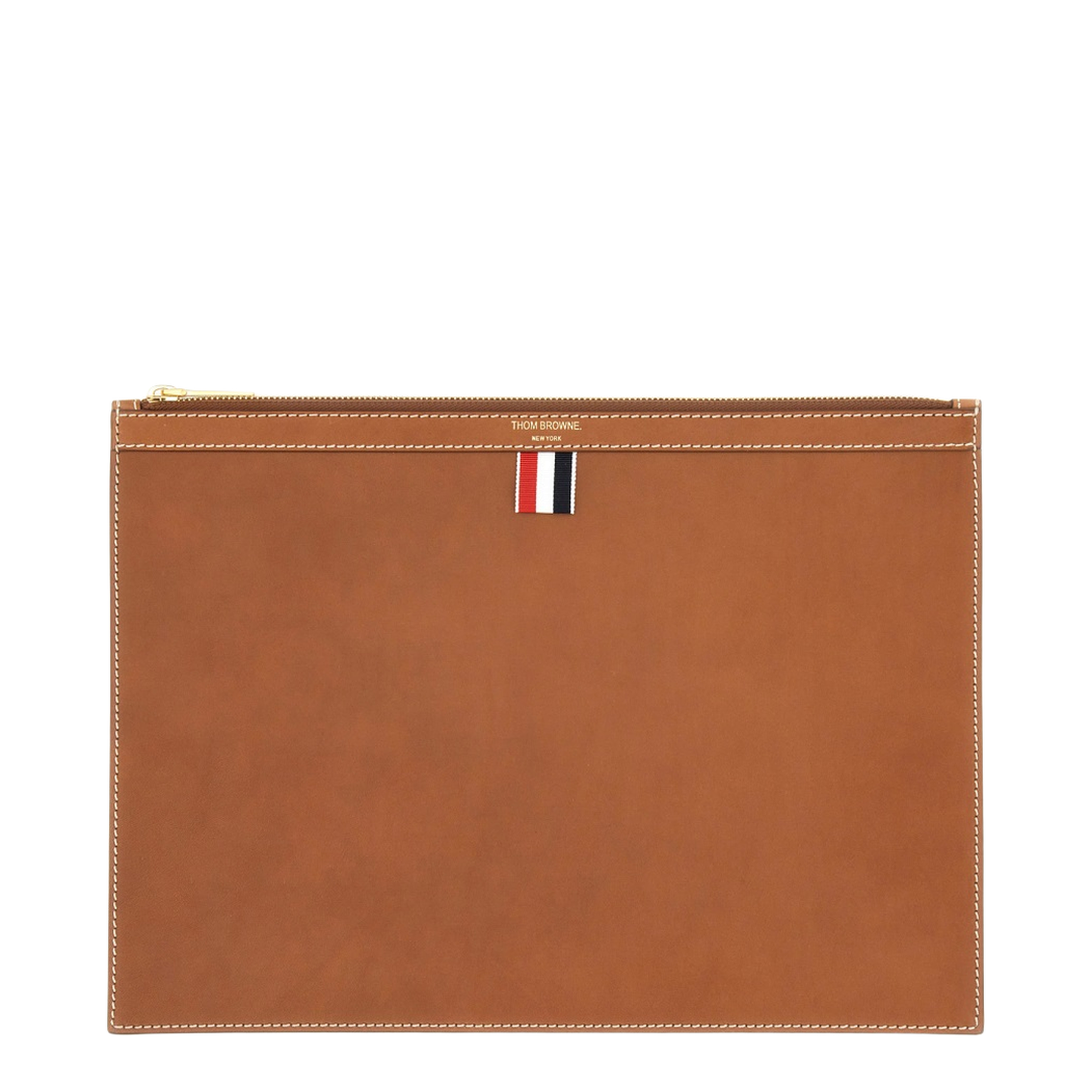 Vacchetta Leather Medium Calf Leather Document Holder - Brown - Image 1