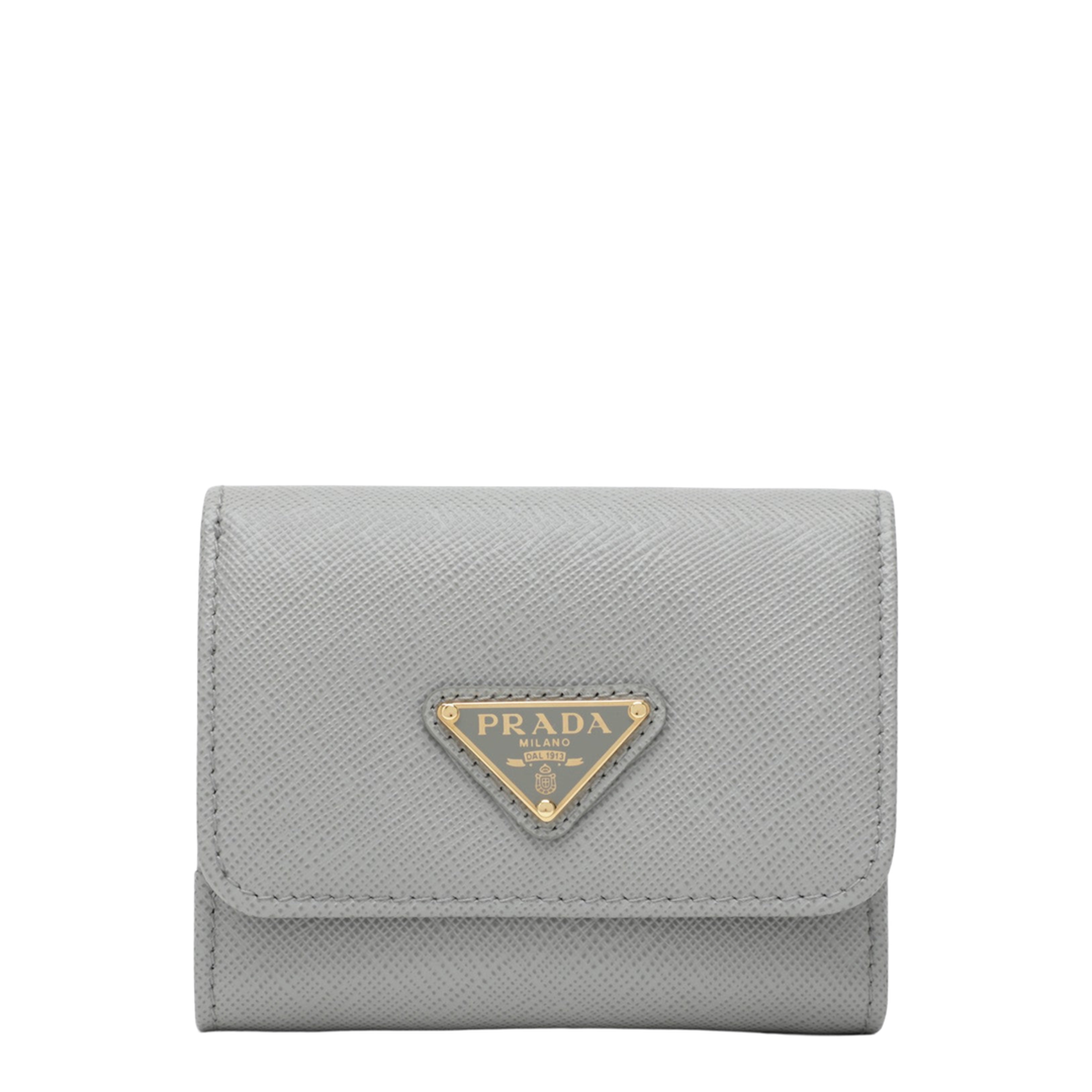 Small Saffiano Leather Wallet - Cloudy Gray - Image 1